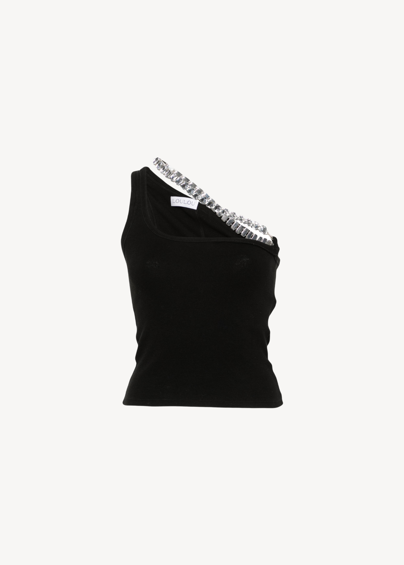 Crystal-strap tank top