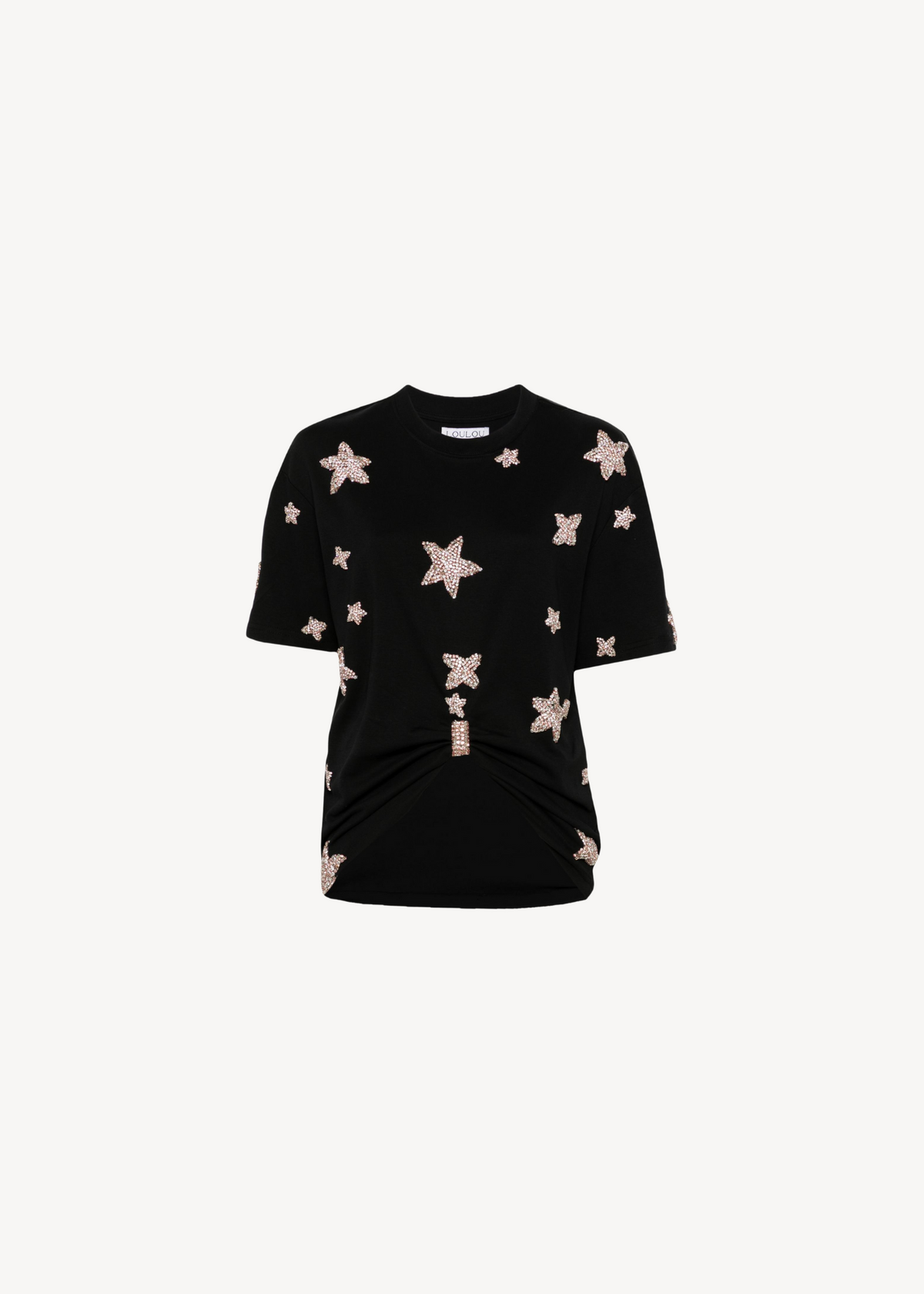 Crystal Rhinestone Embellished Crew Neck T-Shirt main image 1