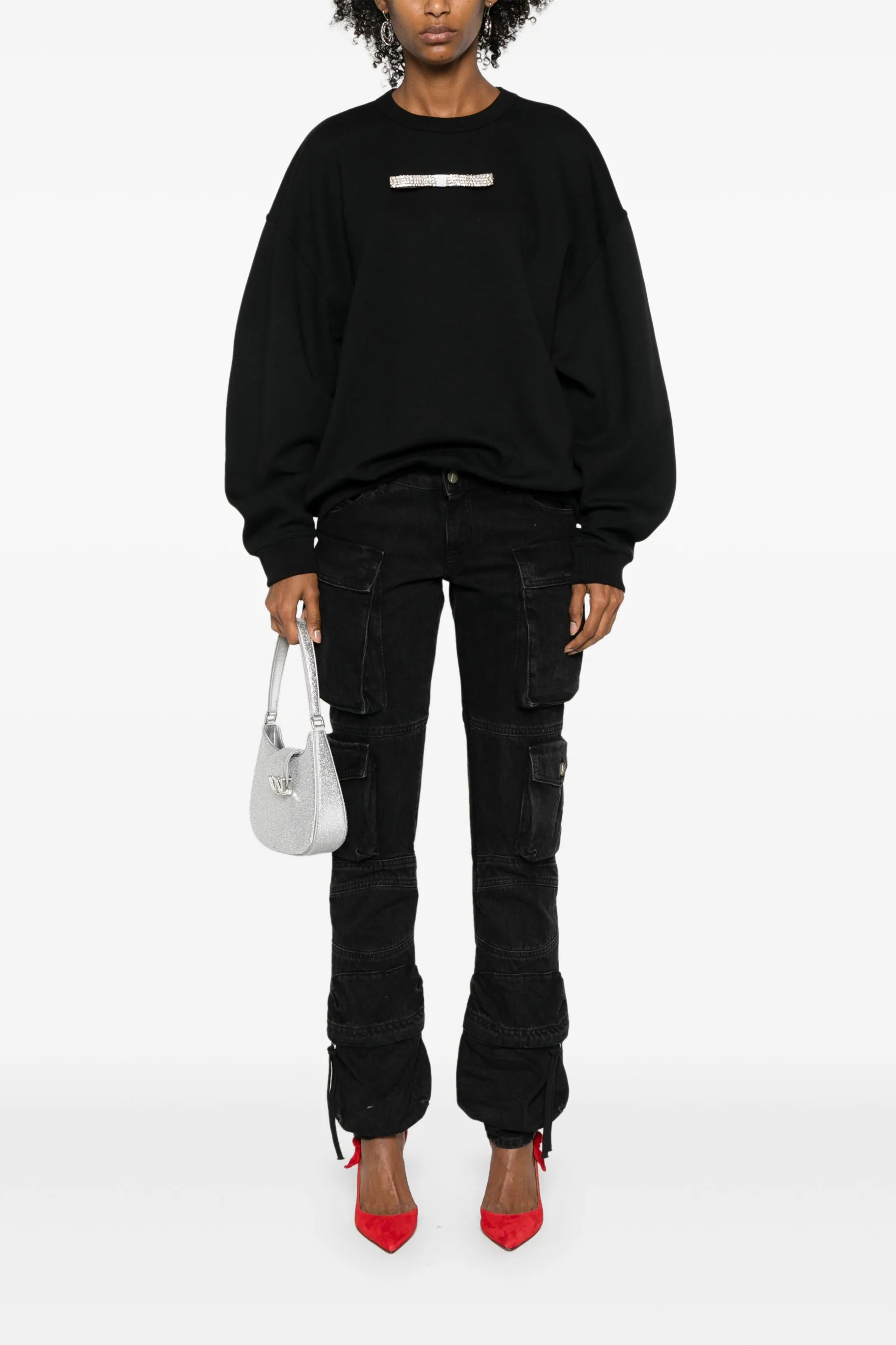 BLACK COTTON SWEATSHIRT