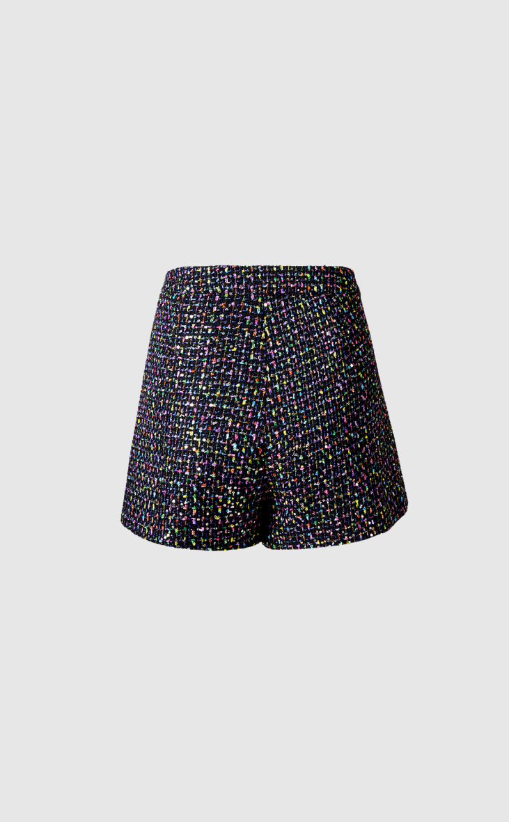 An Affair to Remember tweed embellished shorts