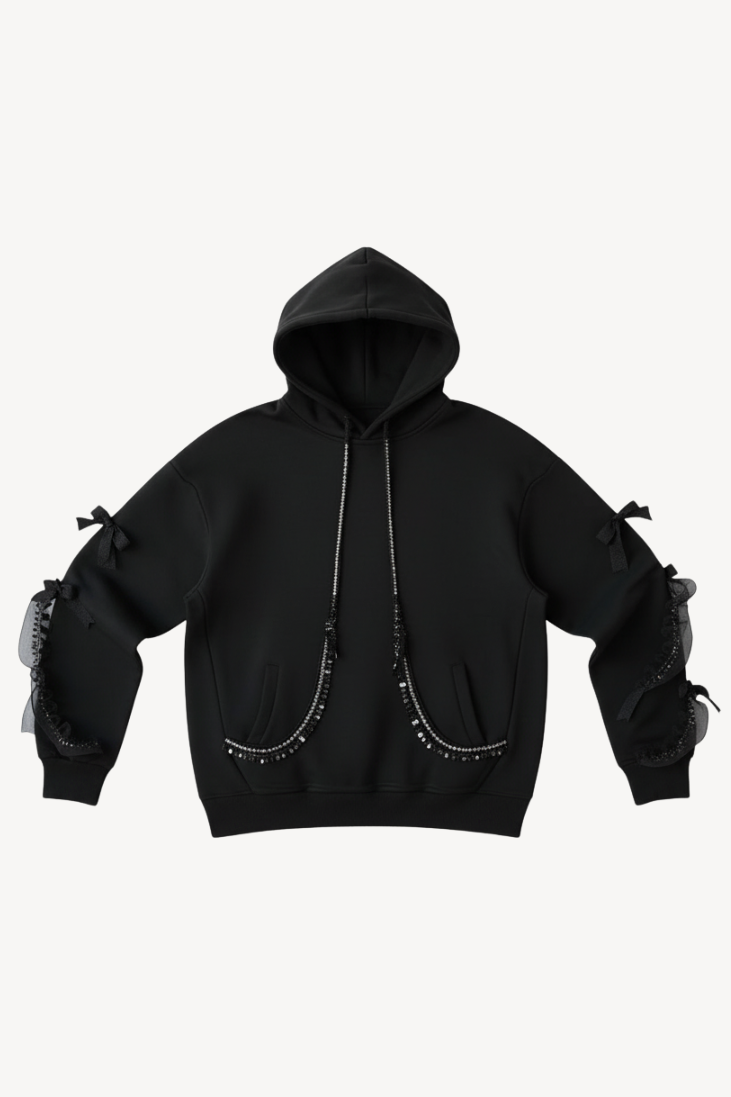 CRYSTAL-BOW HOODIE