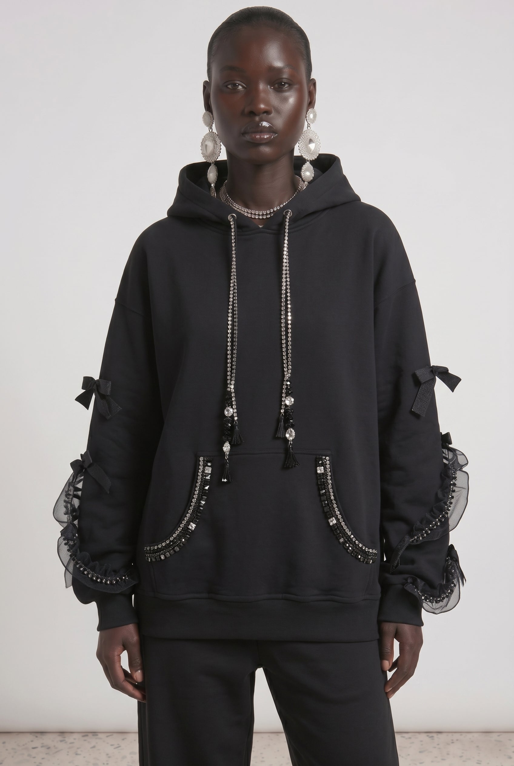 LOULOU Crystal Bow Hoodie - photo 2