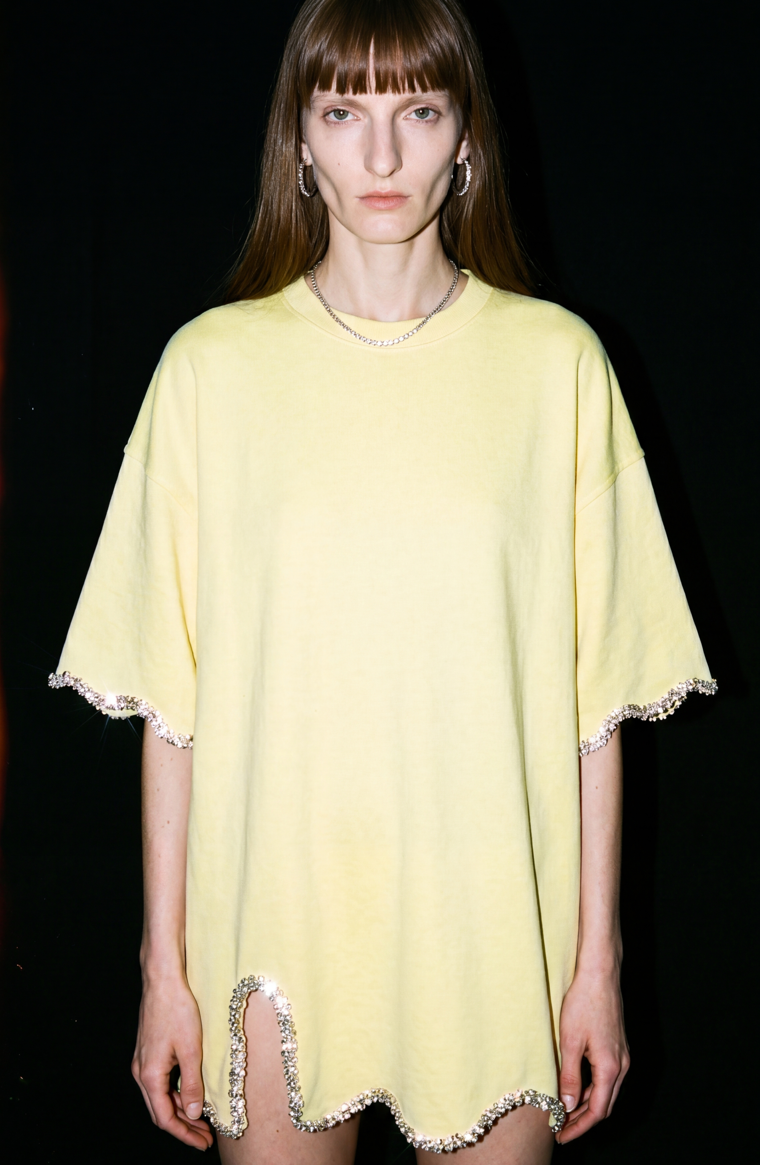 CRYSTAL-TRIM T-SHIRT | LOULOU.
