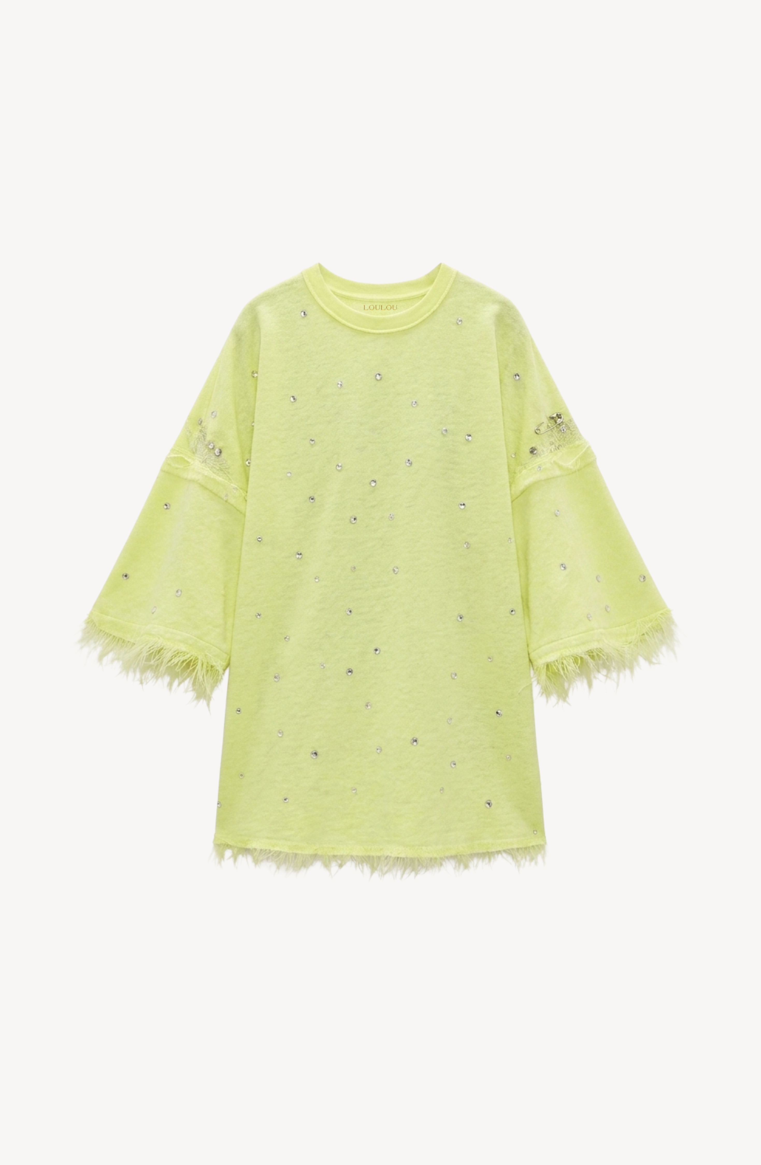 Crystal Feather T-shirt | LOULOU.