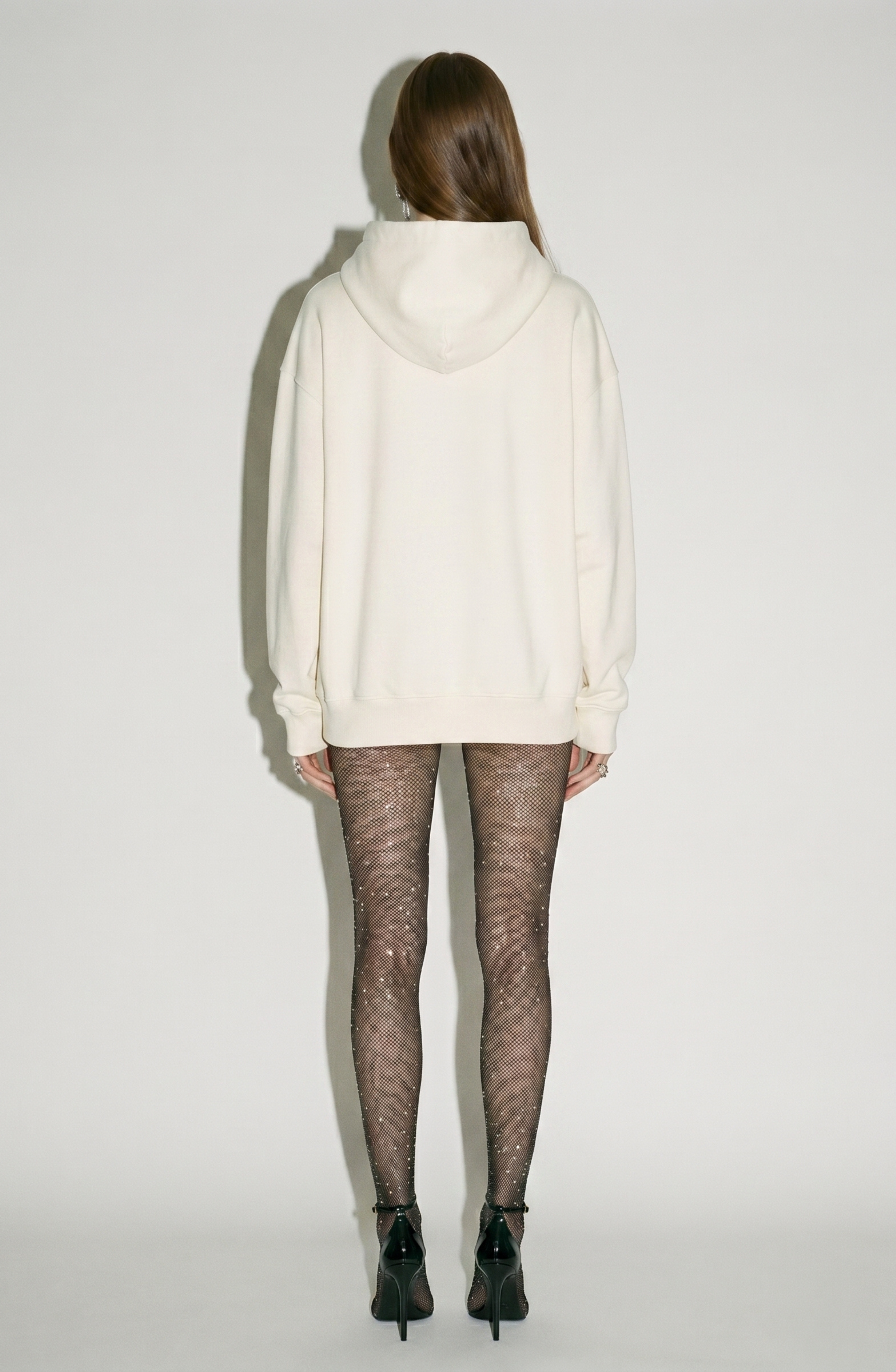 Crystal Drawstring Hoodie | LOULOU.