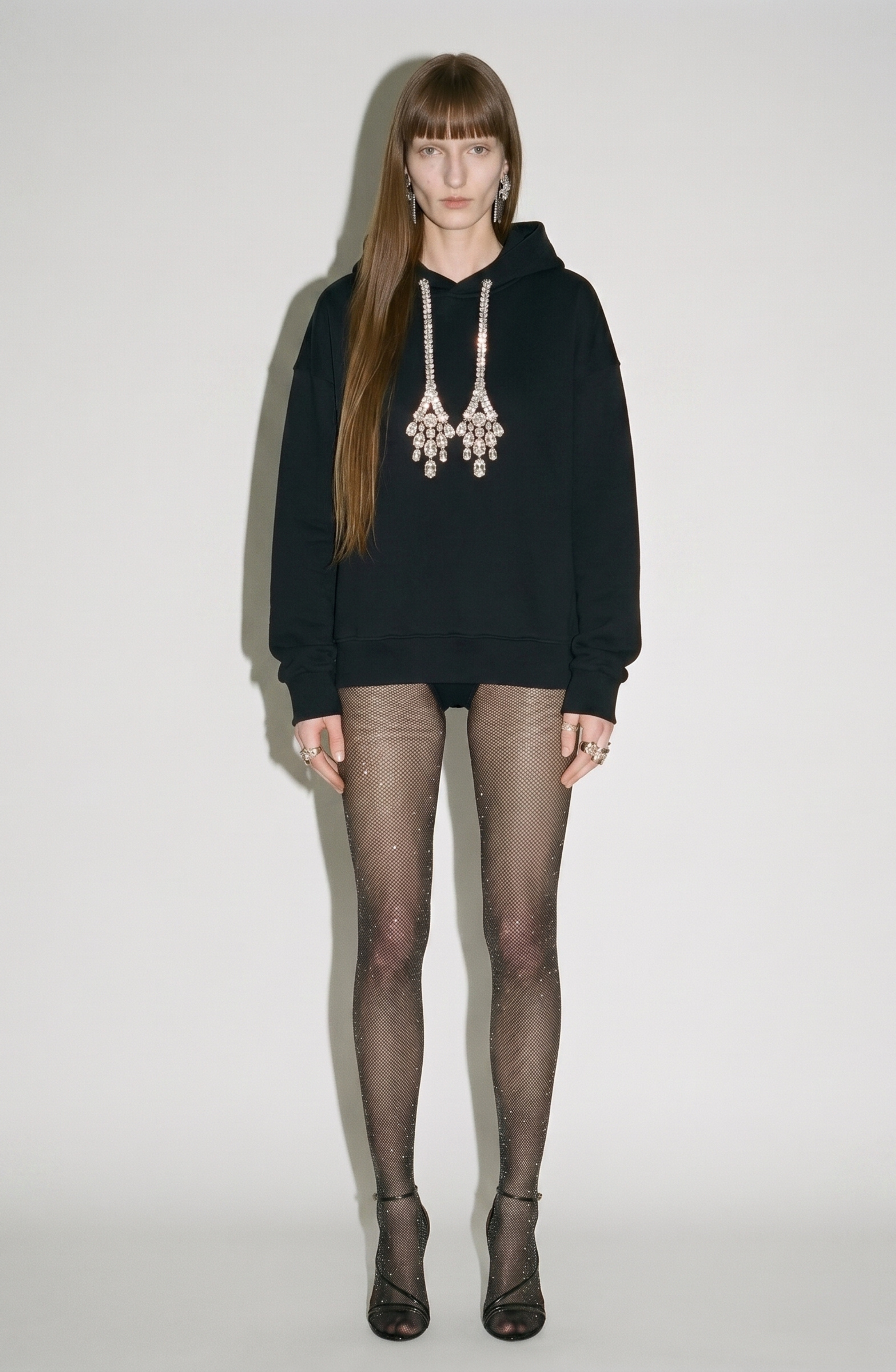 Crystal Drawstring Hoodie
