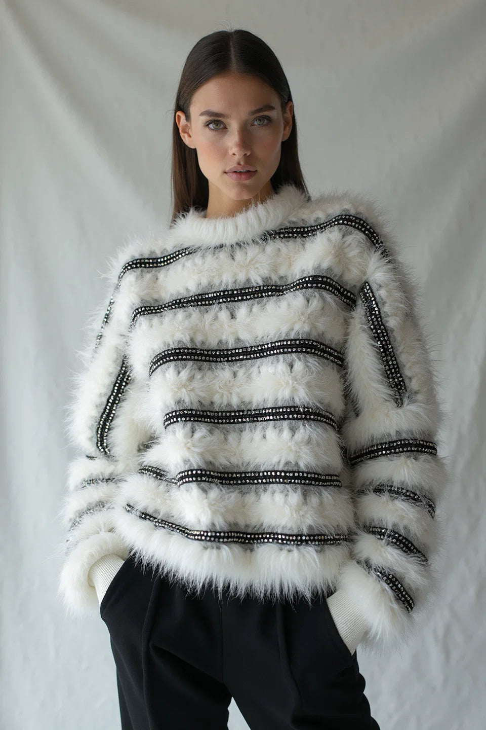 FROSTED STRIPE PULLOVER