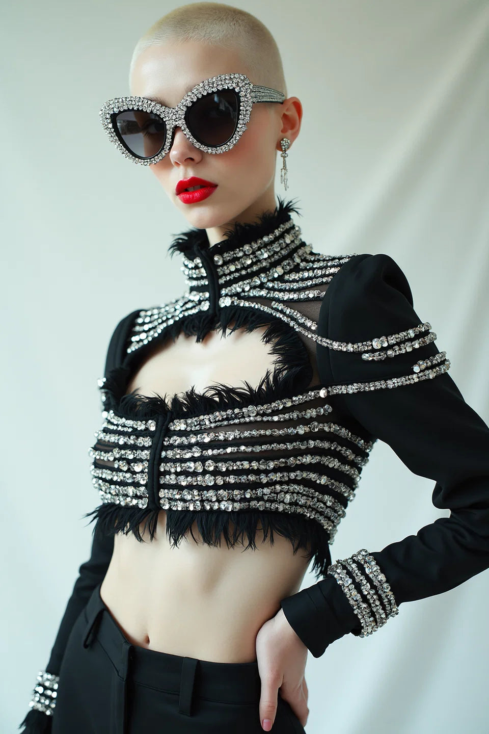 DOMINION EMBELLISHED CROP JACKET