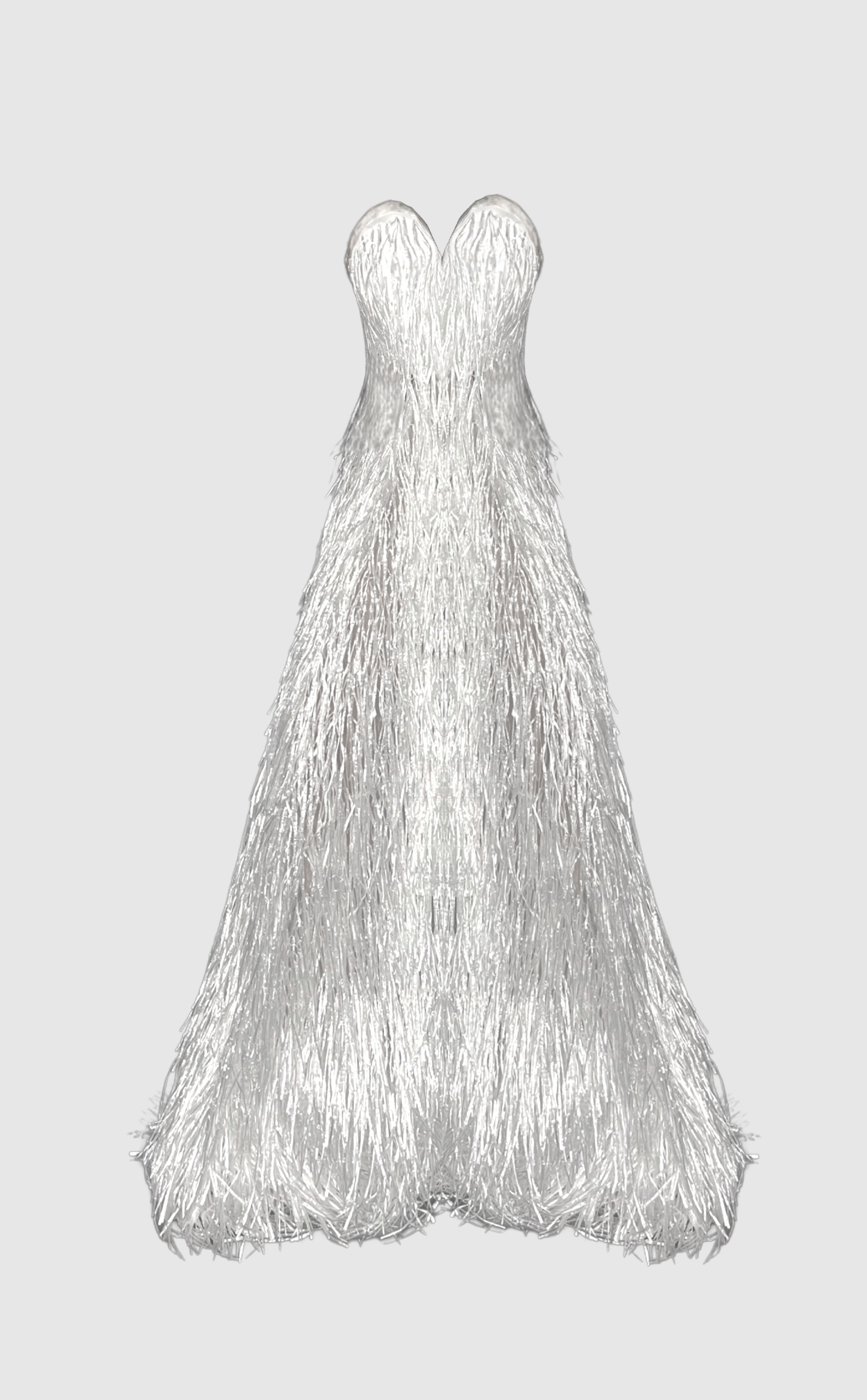 Fringe-trim maxi dress