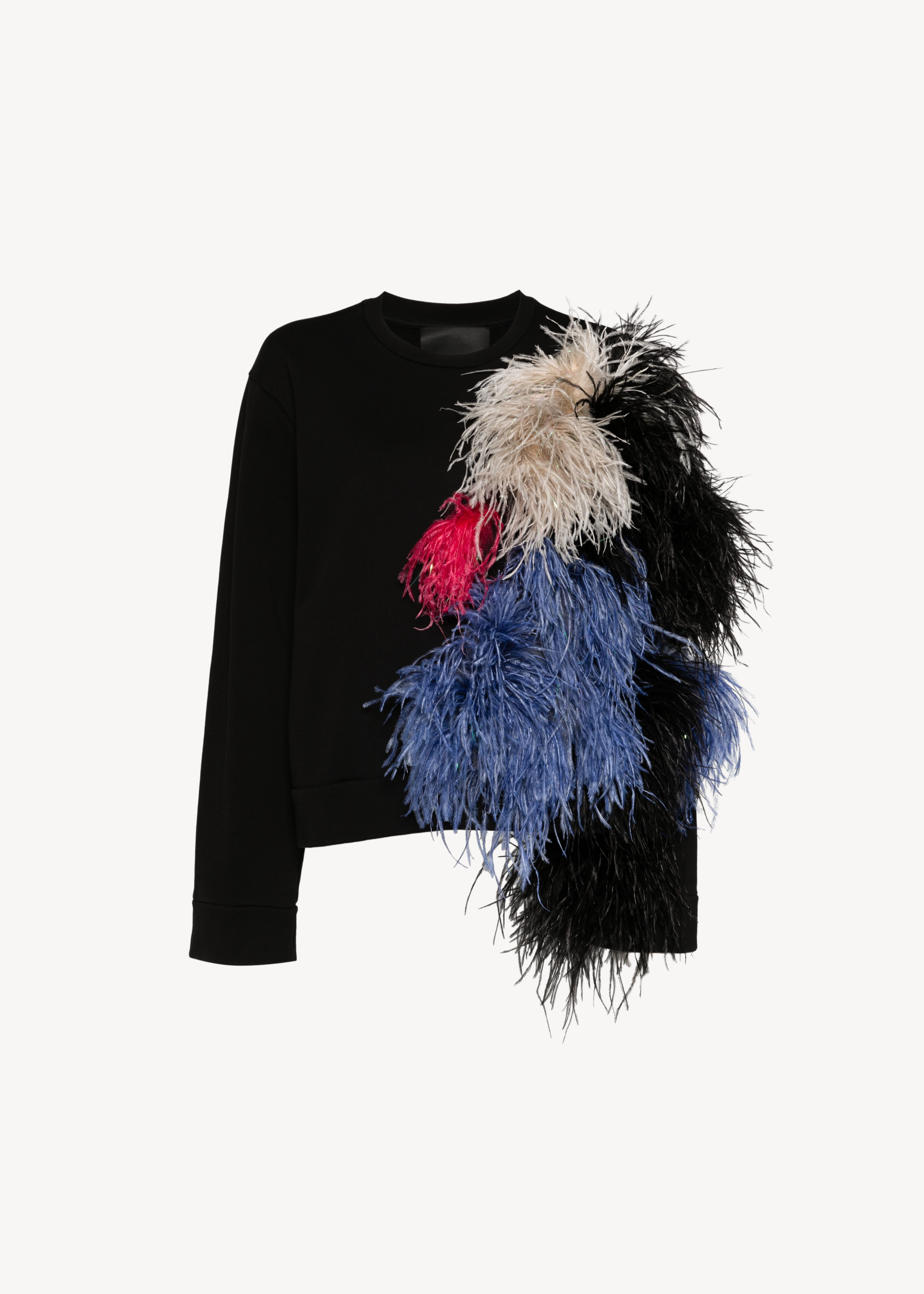 feather-detail sweatshirt