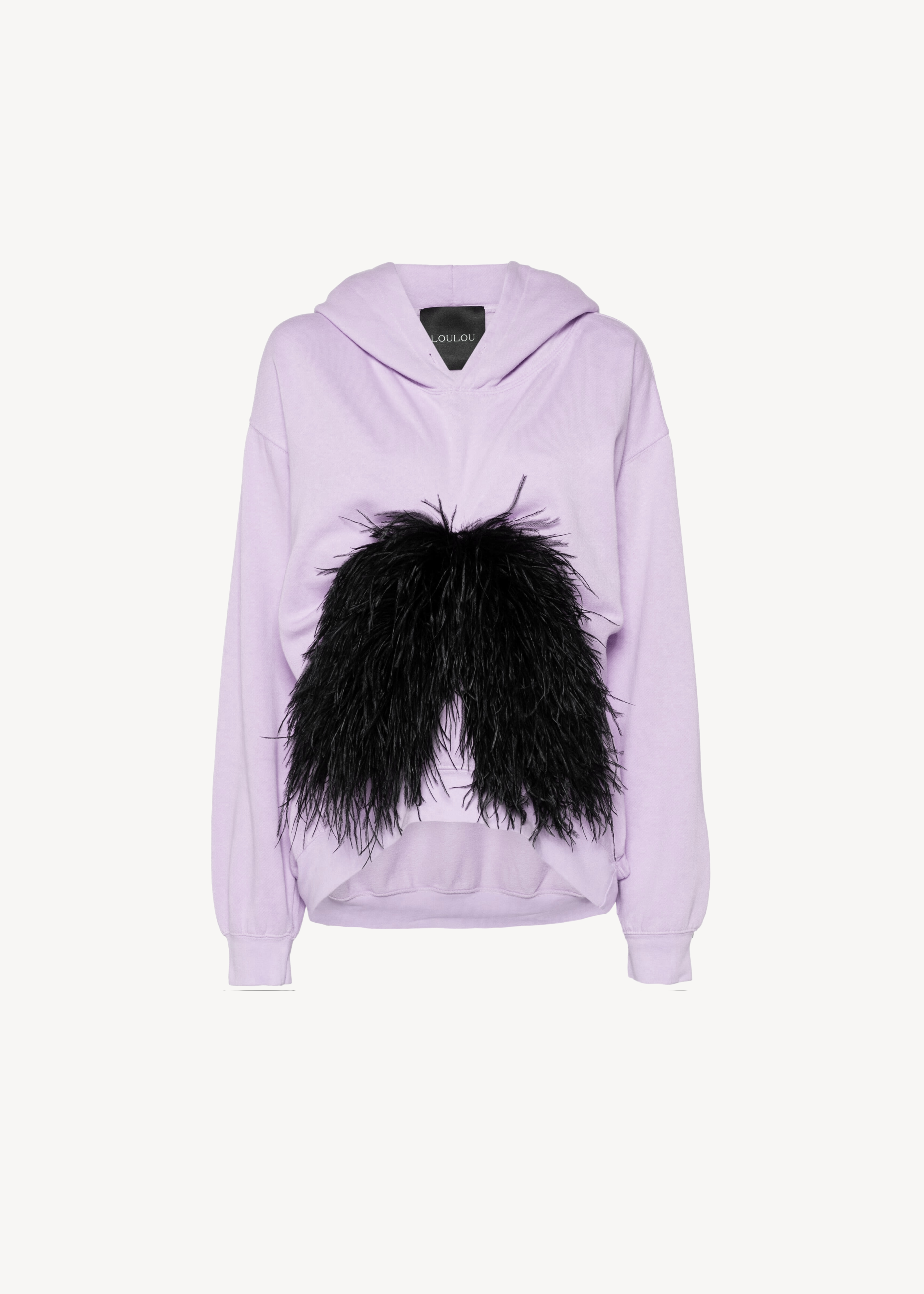 Feather-detail hoodie