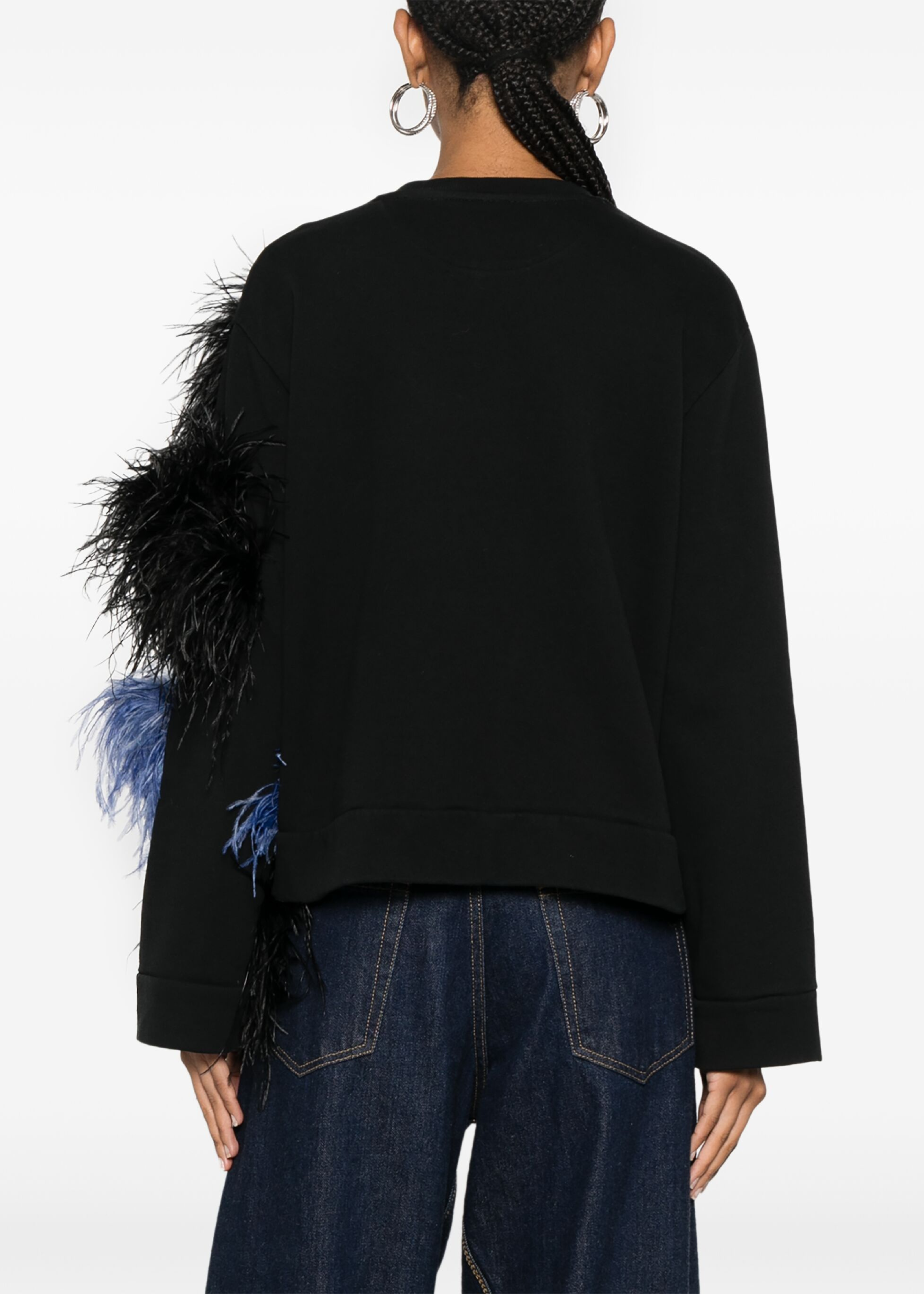 feather-detail sweatshirt