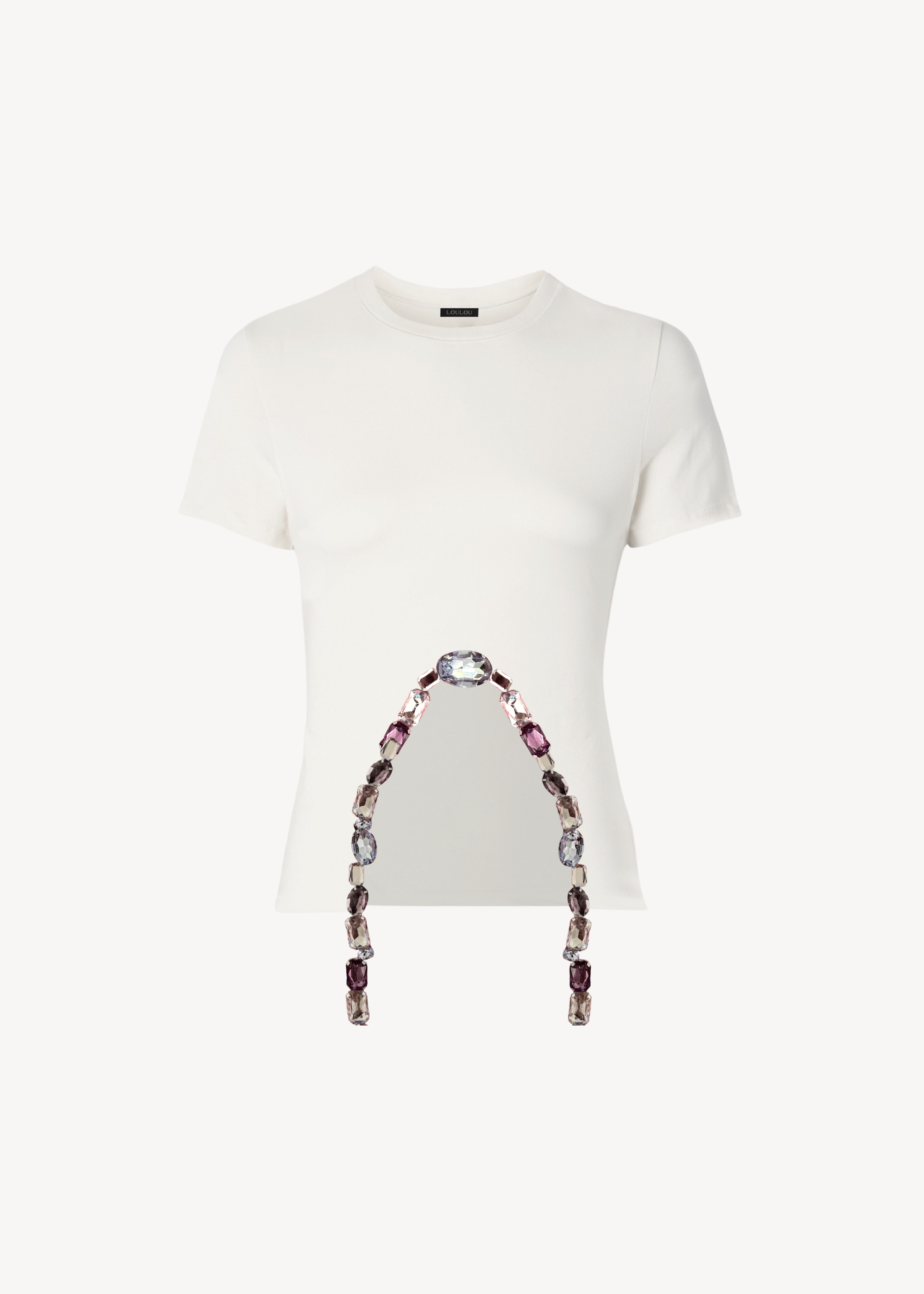 CUTOUT DETAIL T-SHIRT IN WHITE