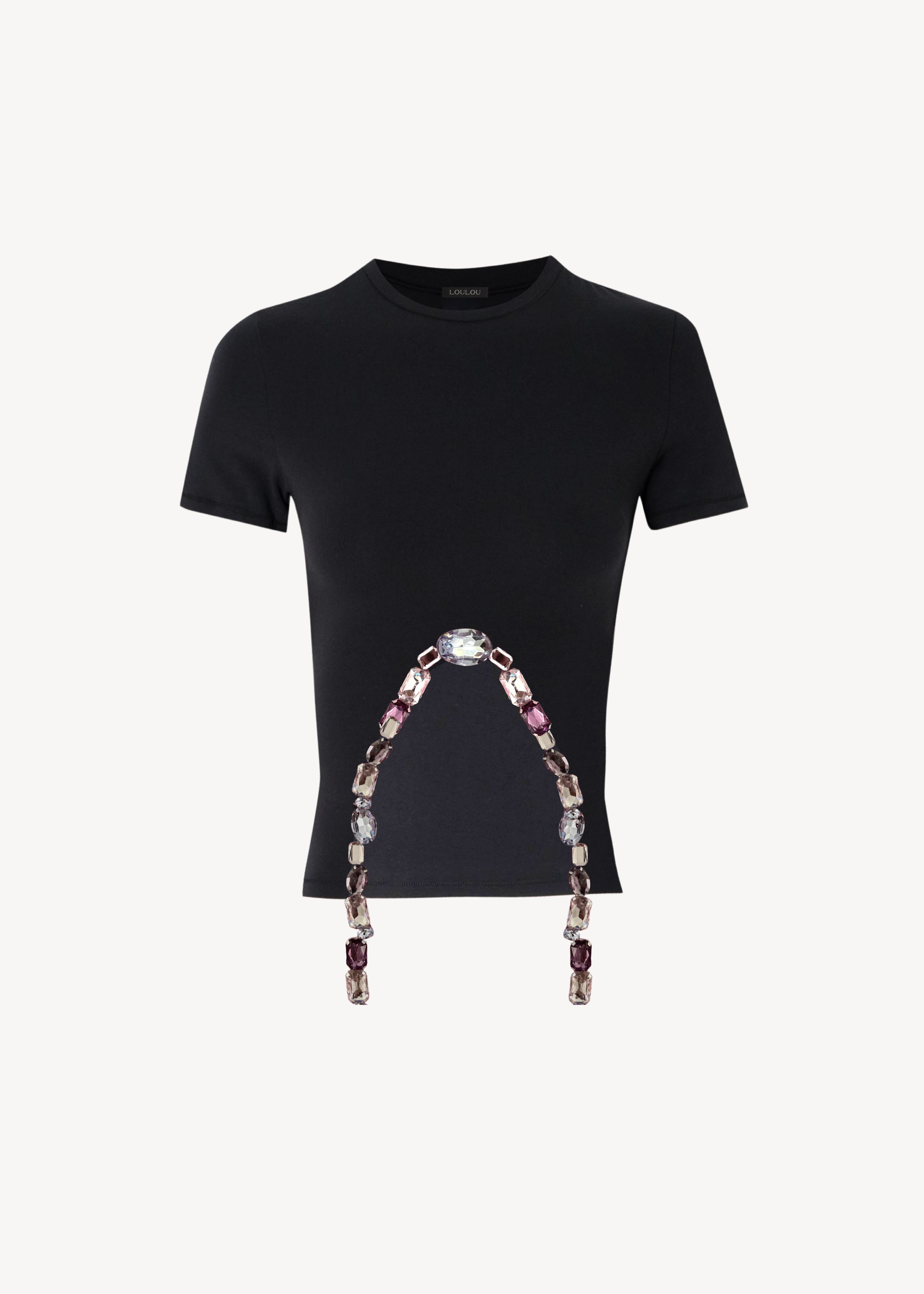 CUTOUT DETAIL T-SHIRT IN BLACK