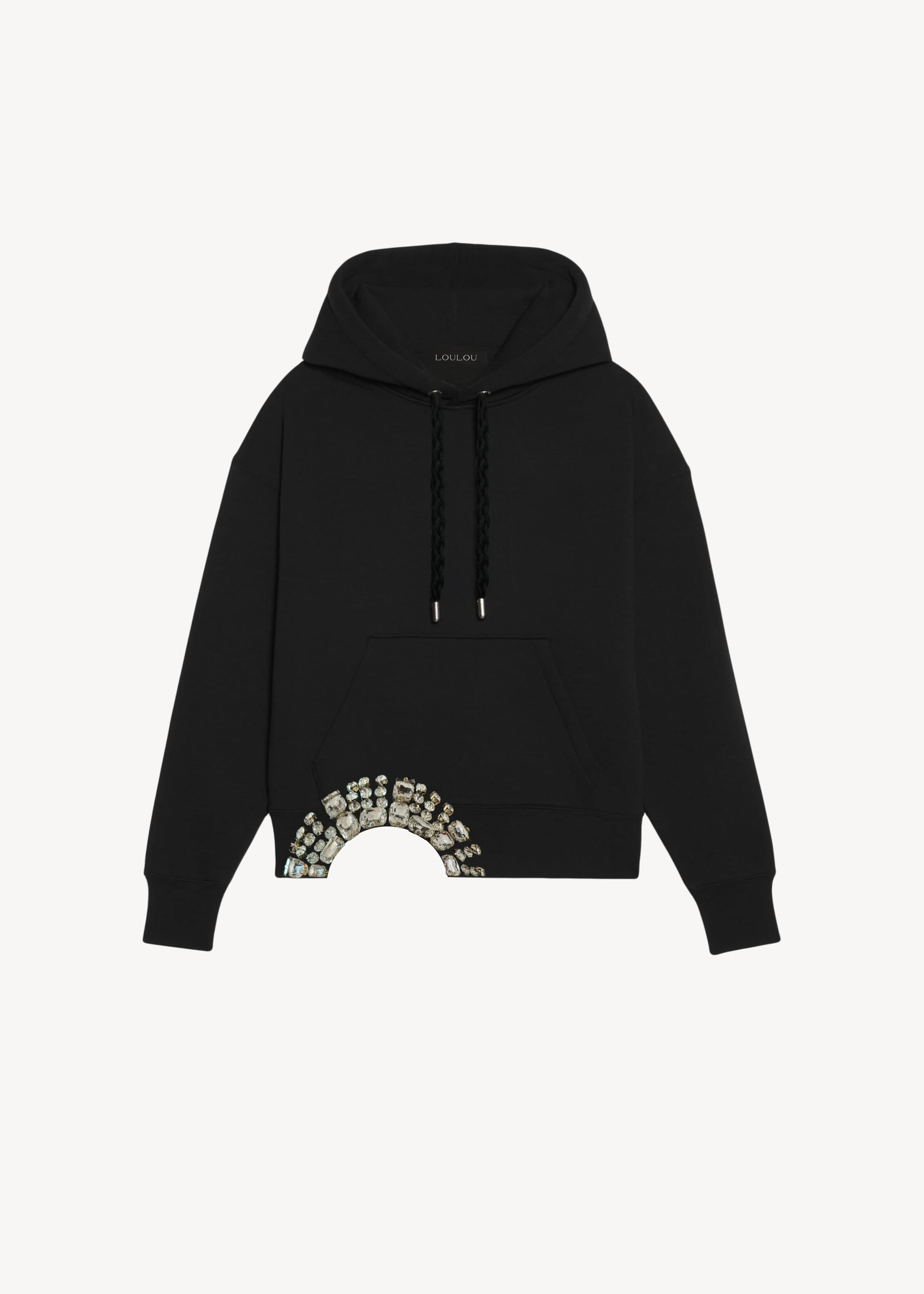 HOODED CUTOUT SWEATSHIRT