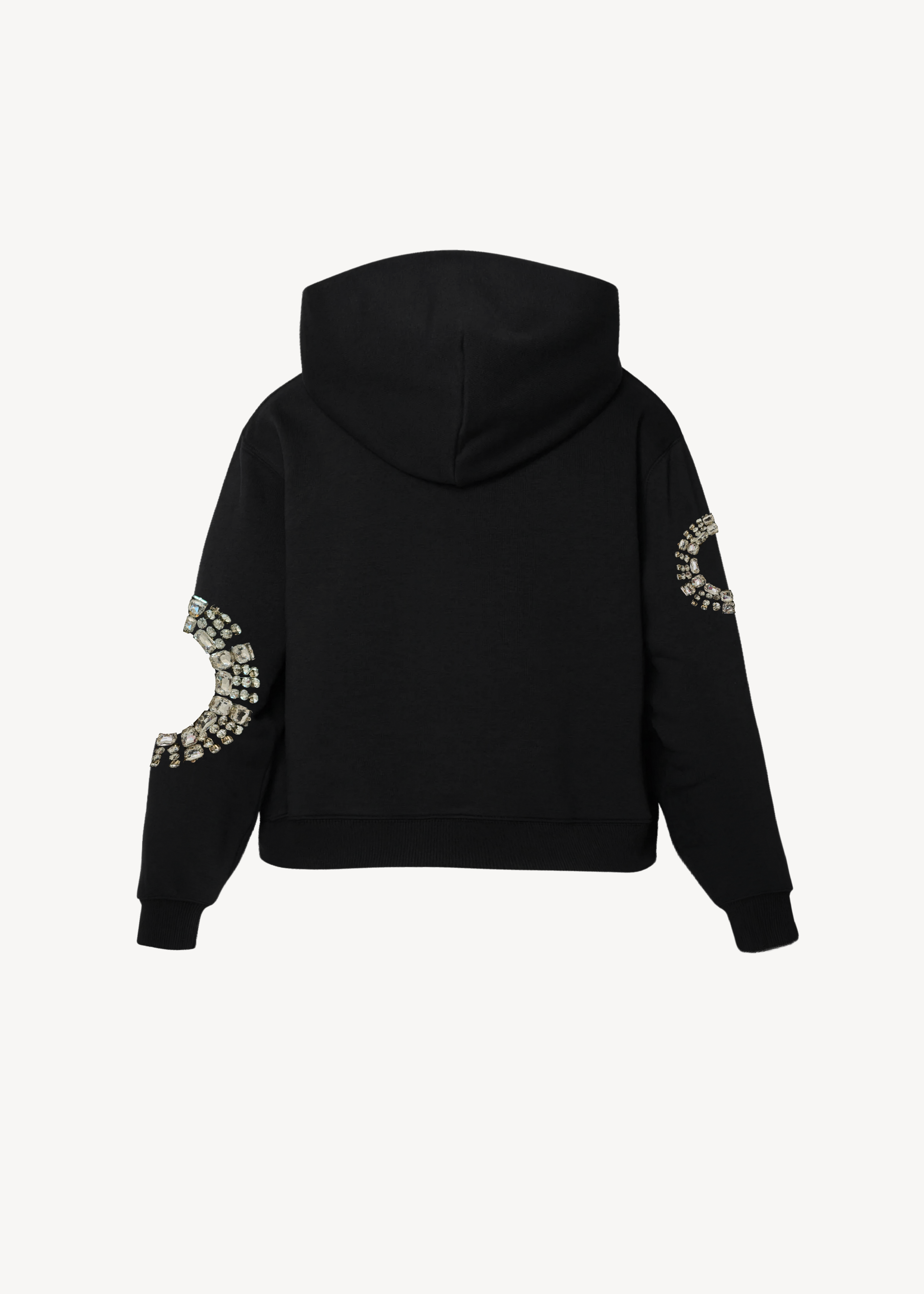 HOODED CUTOUT SWEATSHIRT