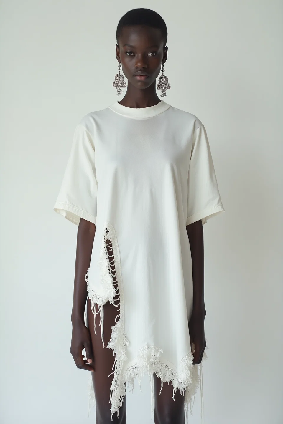 DISTRESSED TEE DRESS