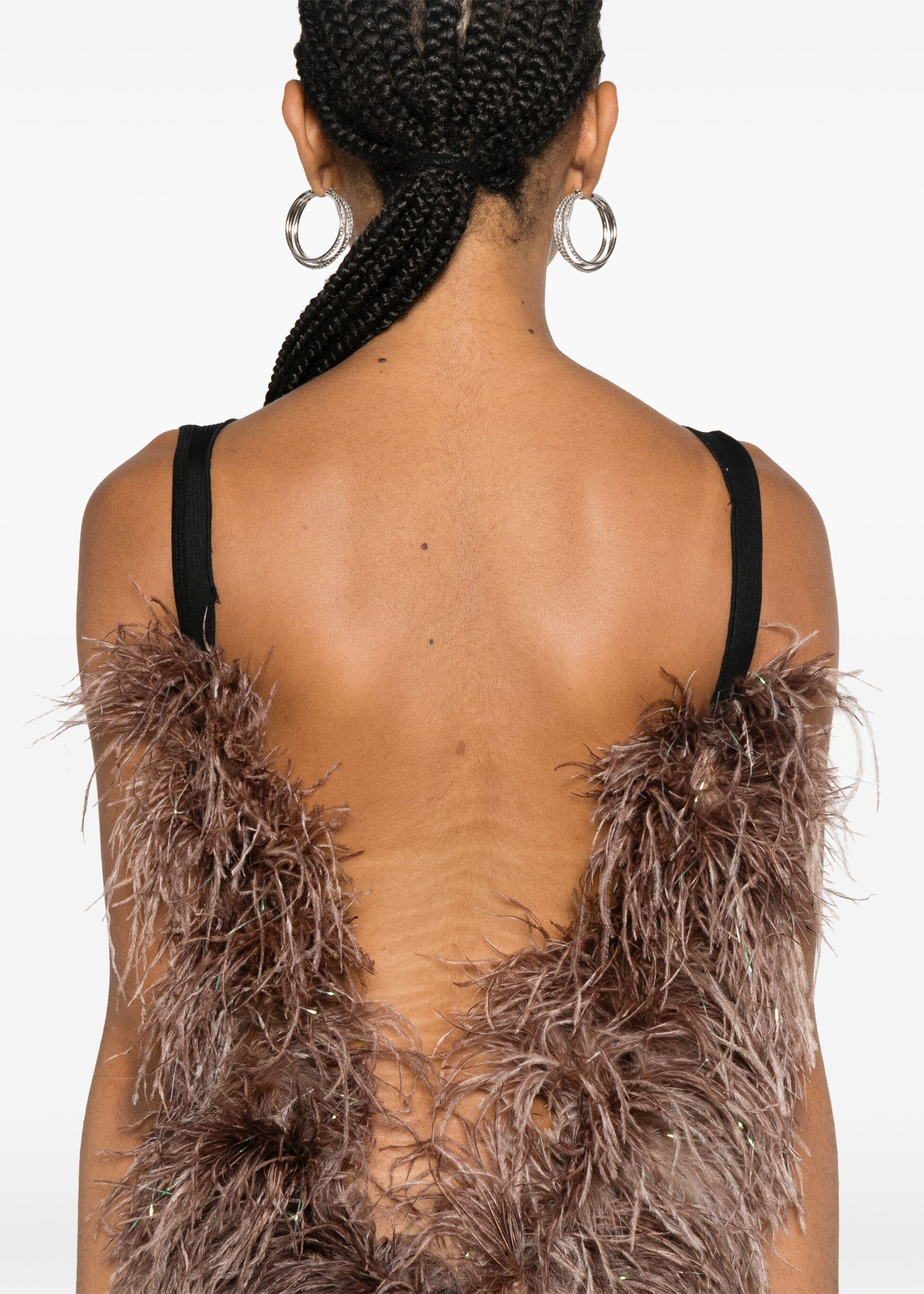 Feather-detail bodysuit