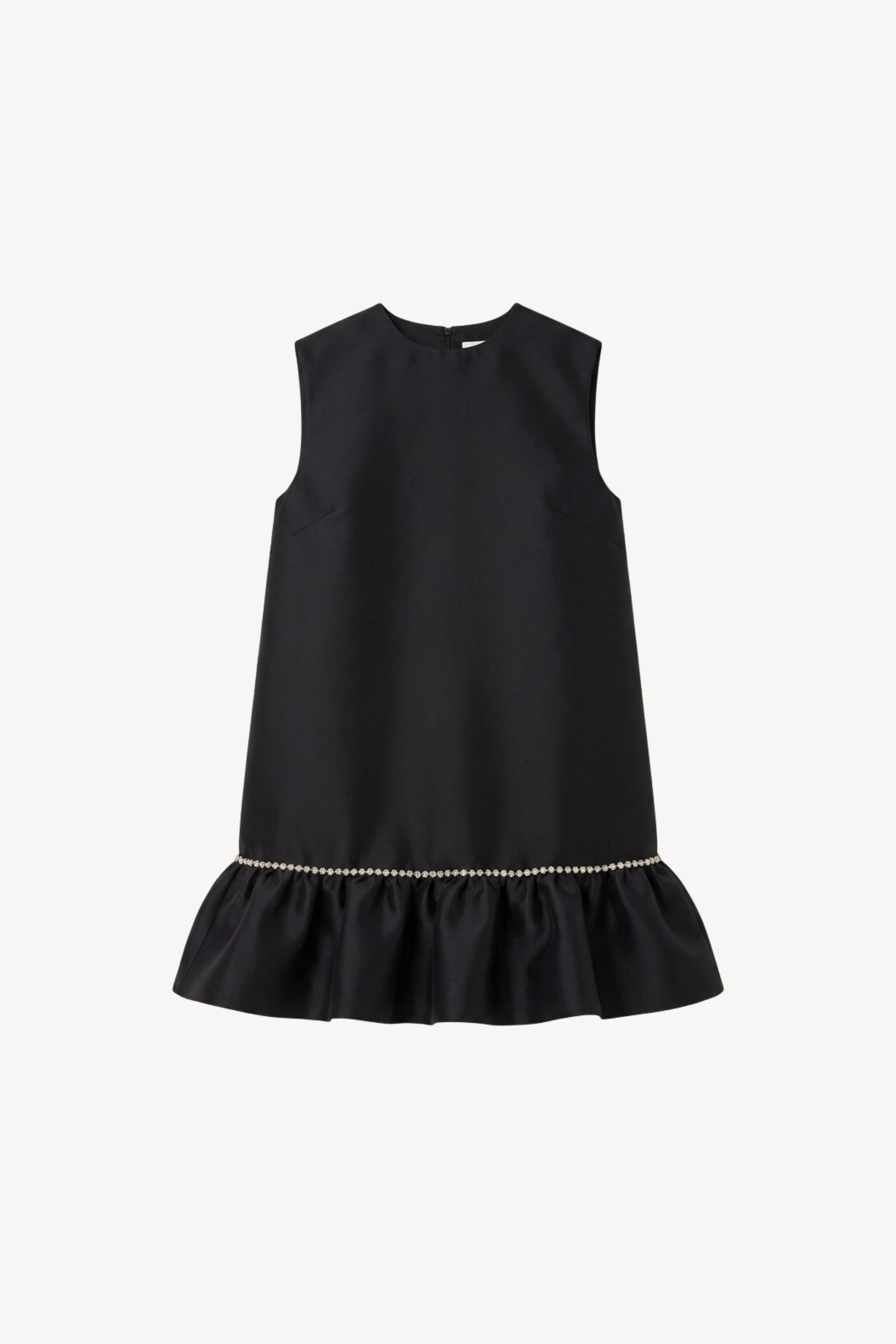Black Pearl Trim Mini Dress