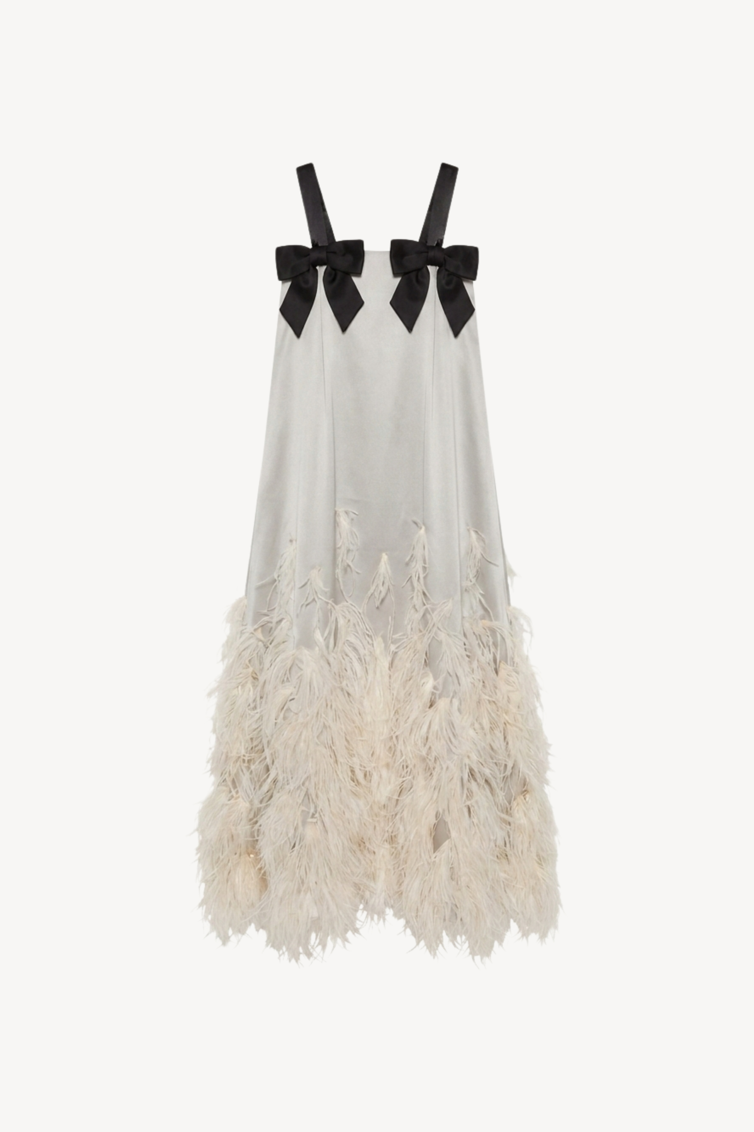 Bow Feather Maxi Dress
