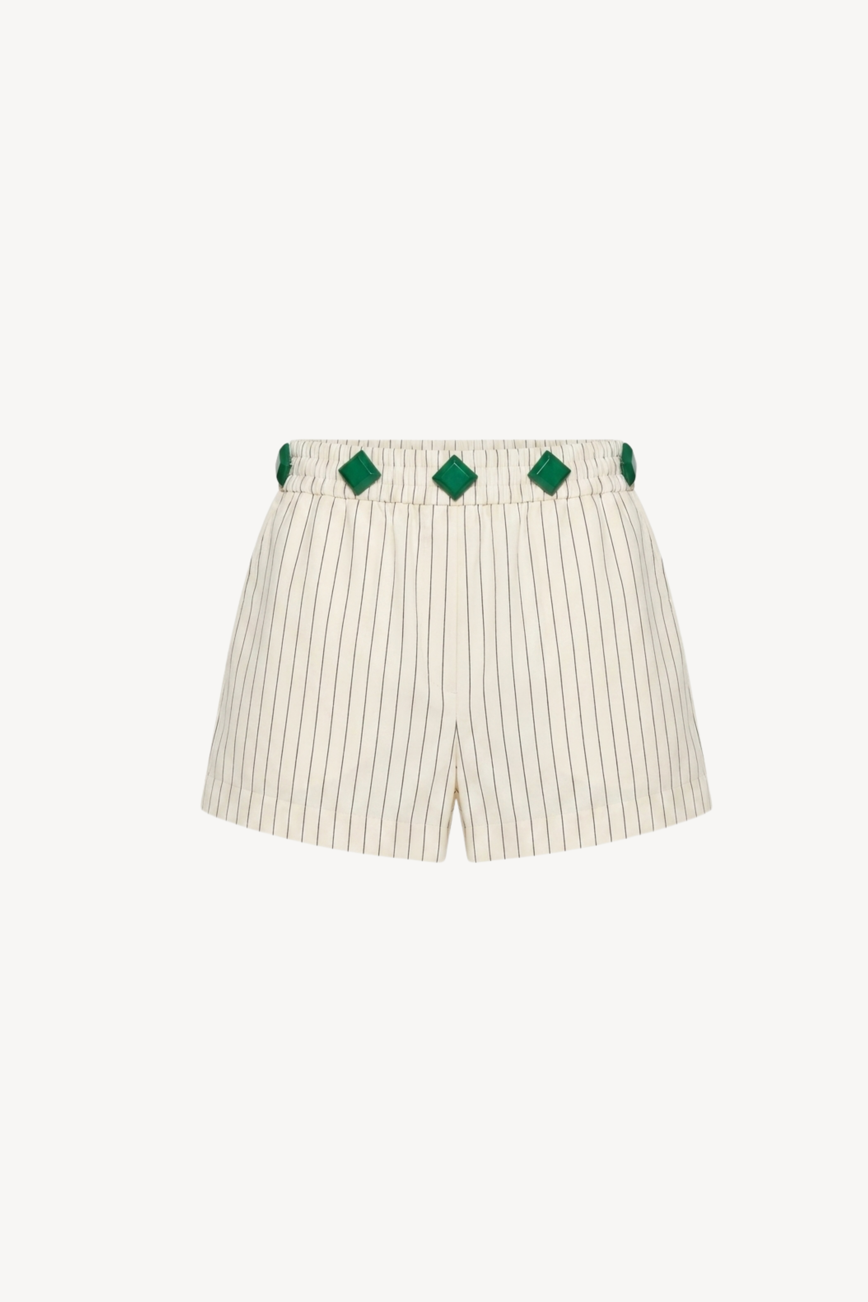 Pinstripe Green Accent Shorts