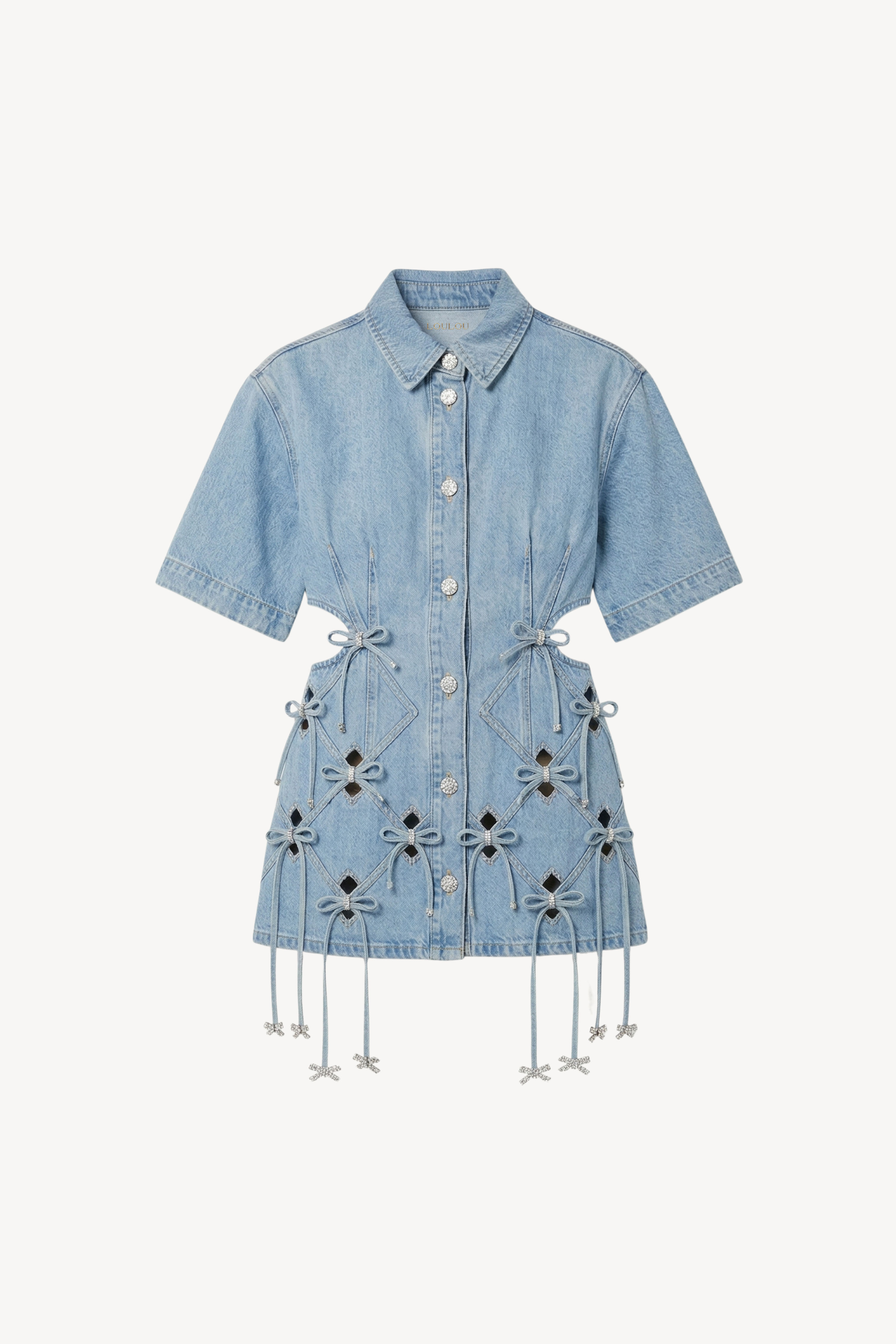 DENIM MINI DRESS IN LIGHT BLUE