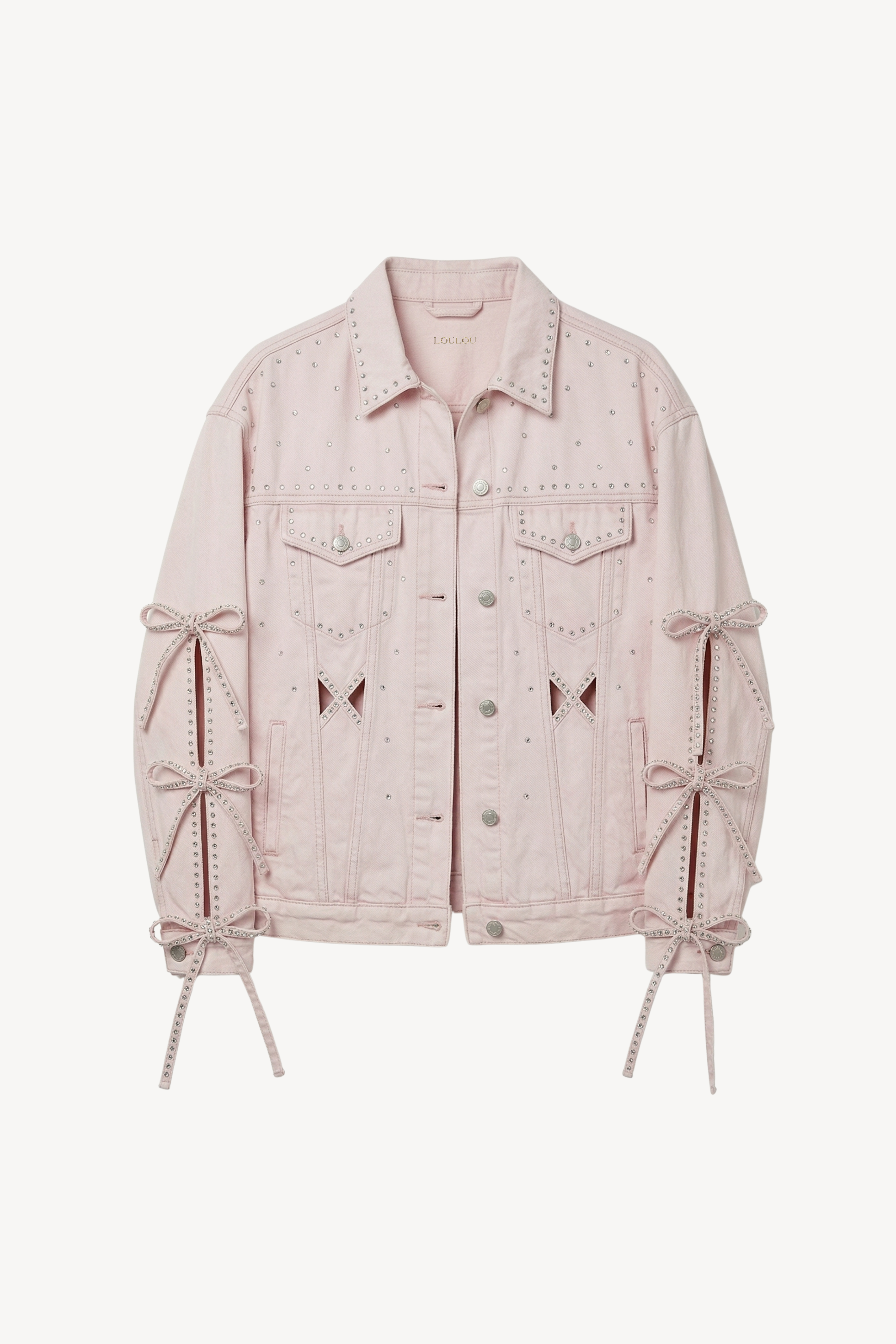 DENIM JACKET IN BLUSH PINK