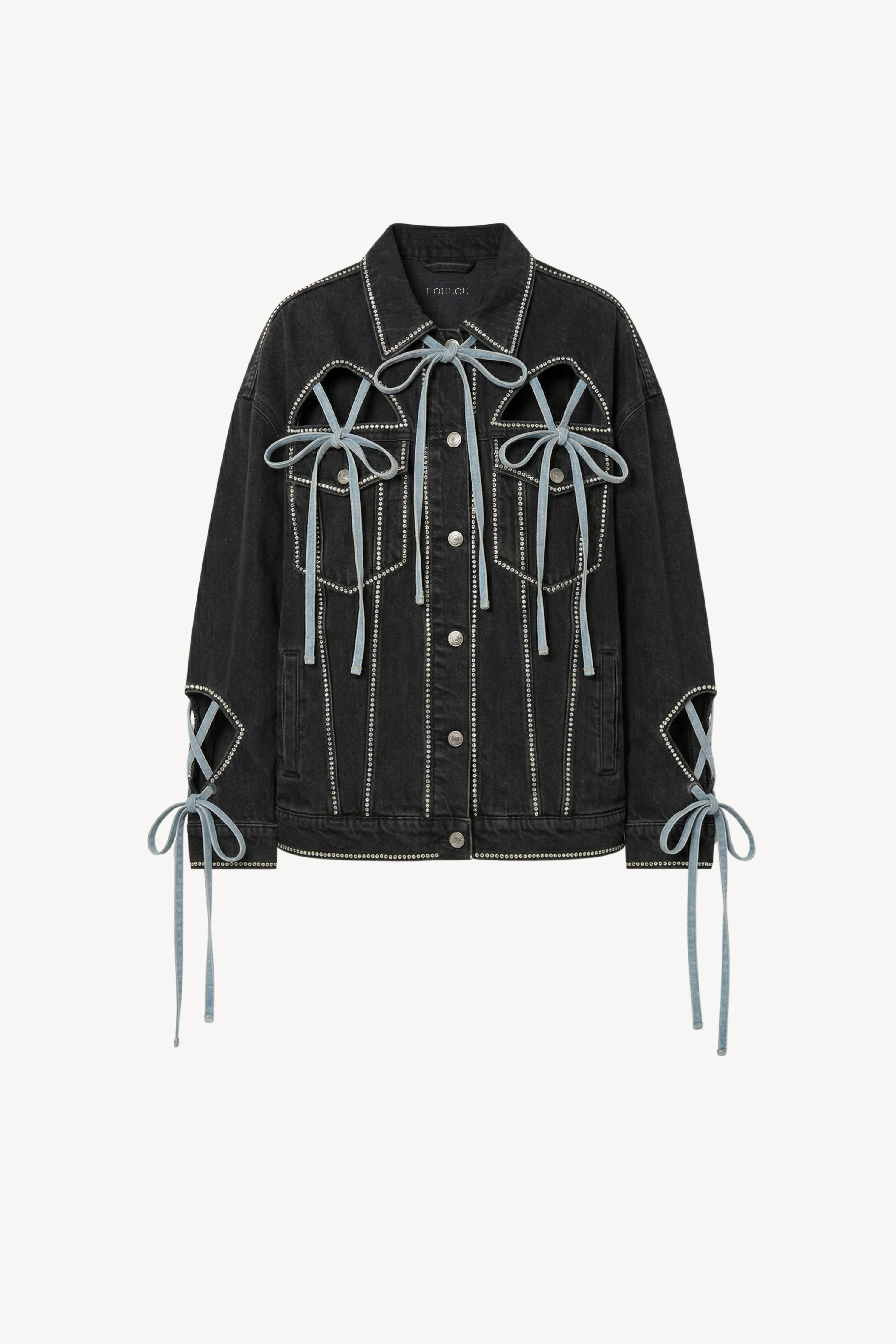 DENIM JACKET IN WASHED BLACK