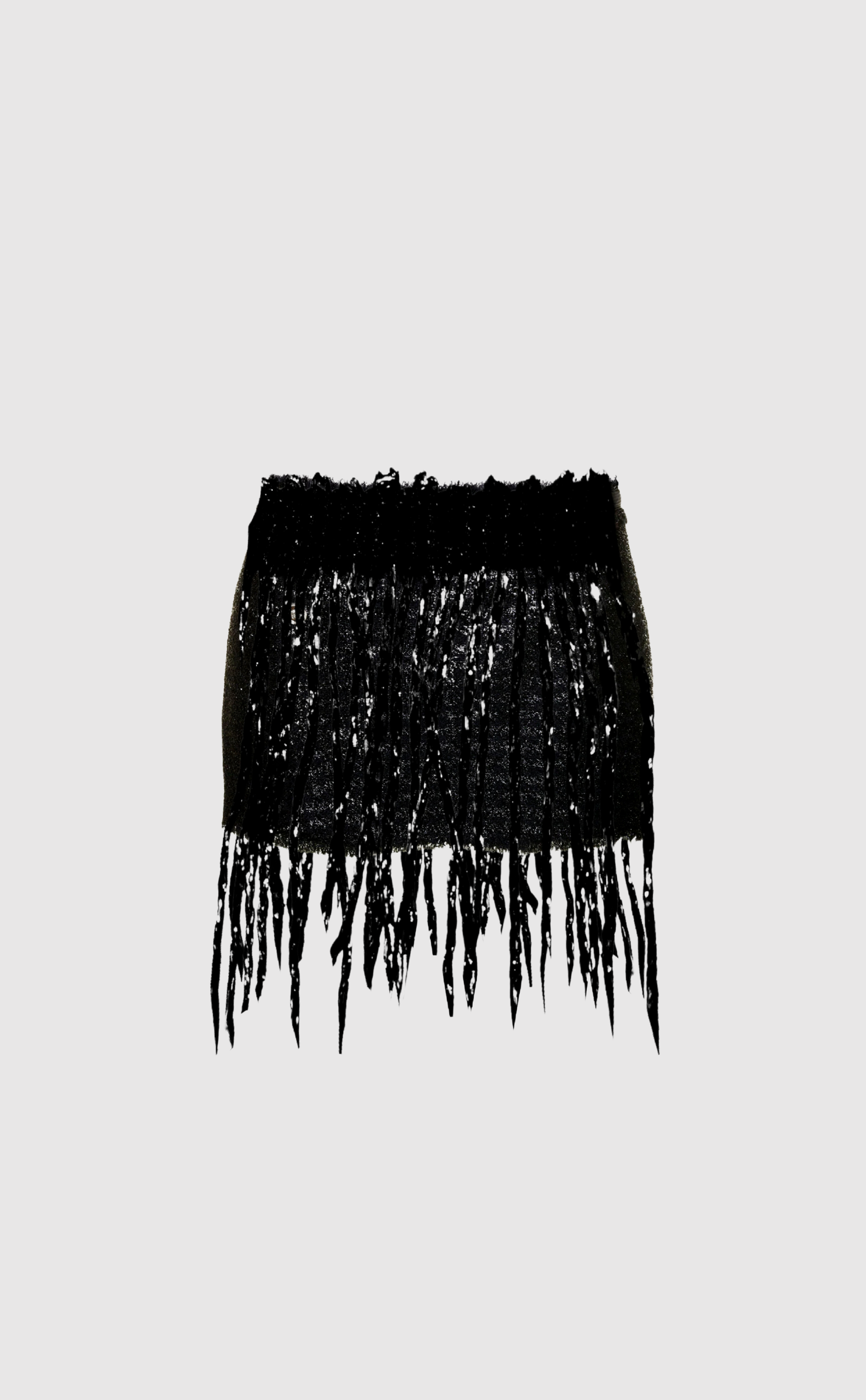 To Catch a Thief frayed lurex tweed skirt