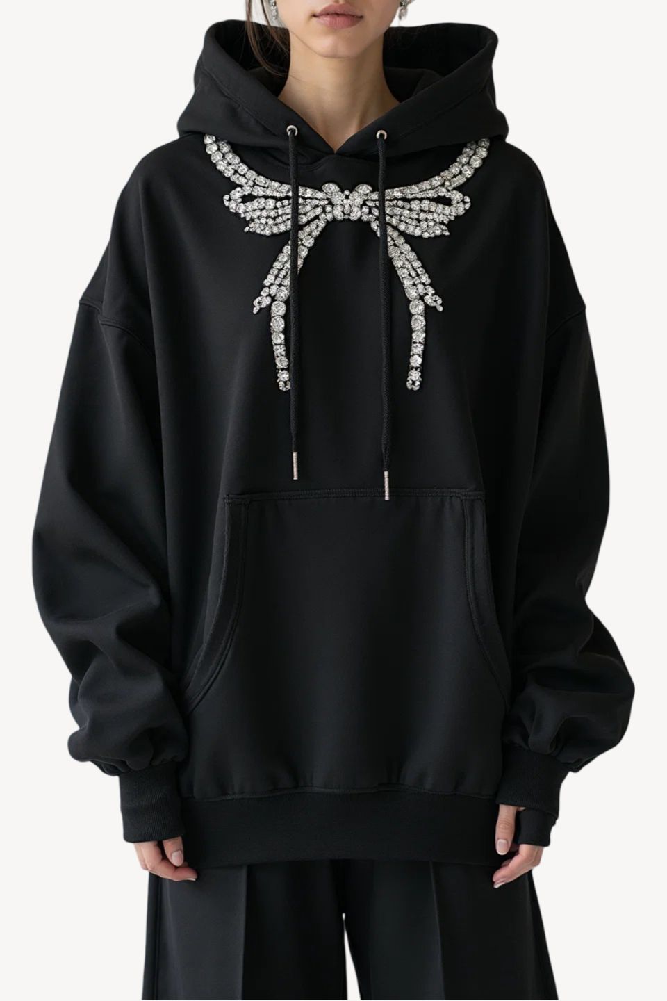 NOIR JEWEL HOODED SWEATSHIRT