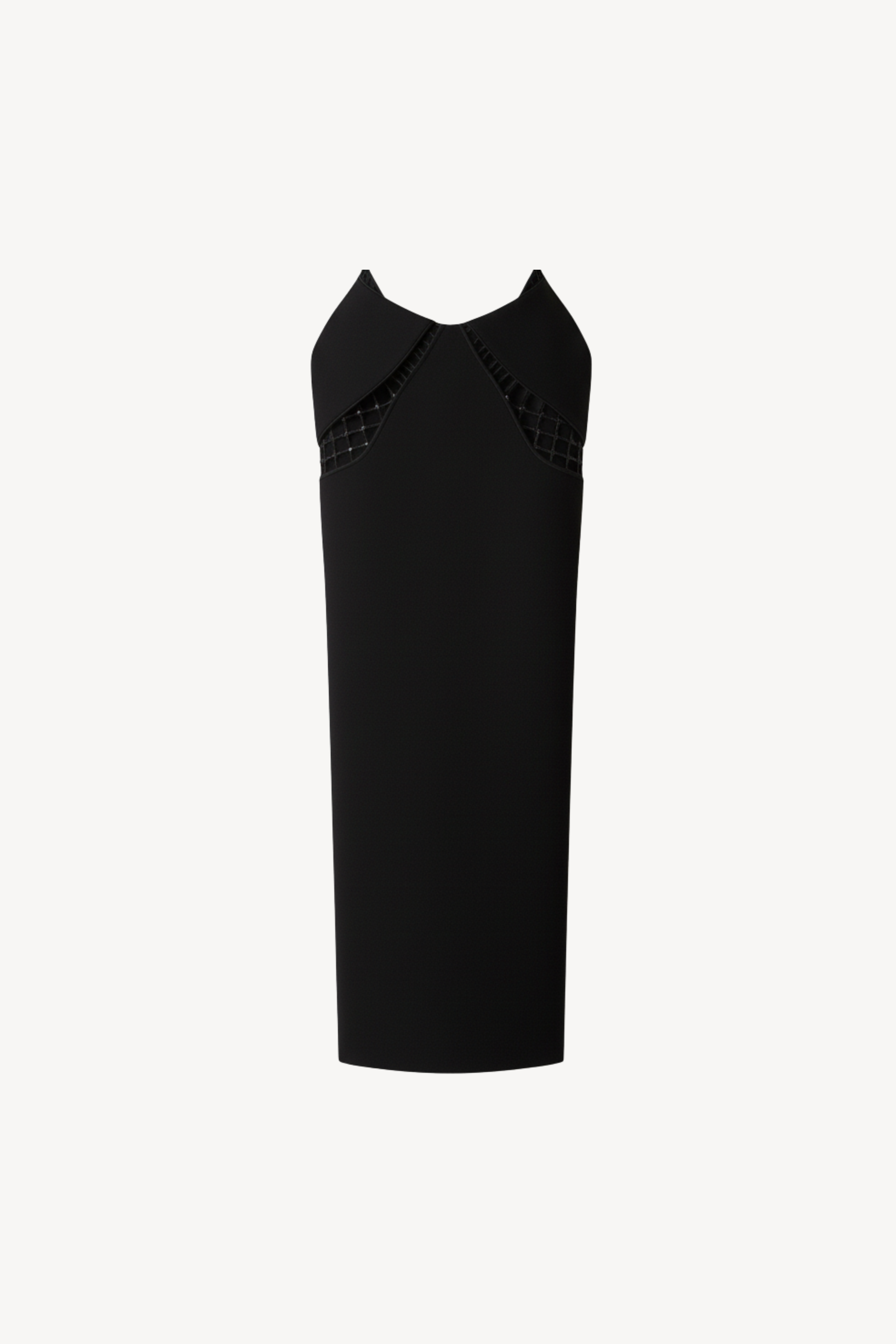 BLACK CUT-OUT MAXI SKIRT