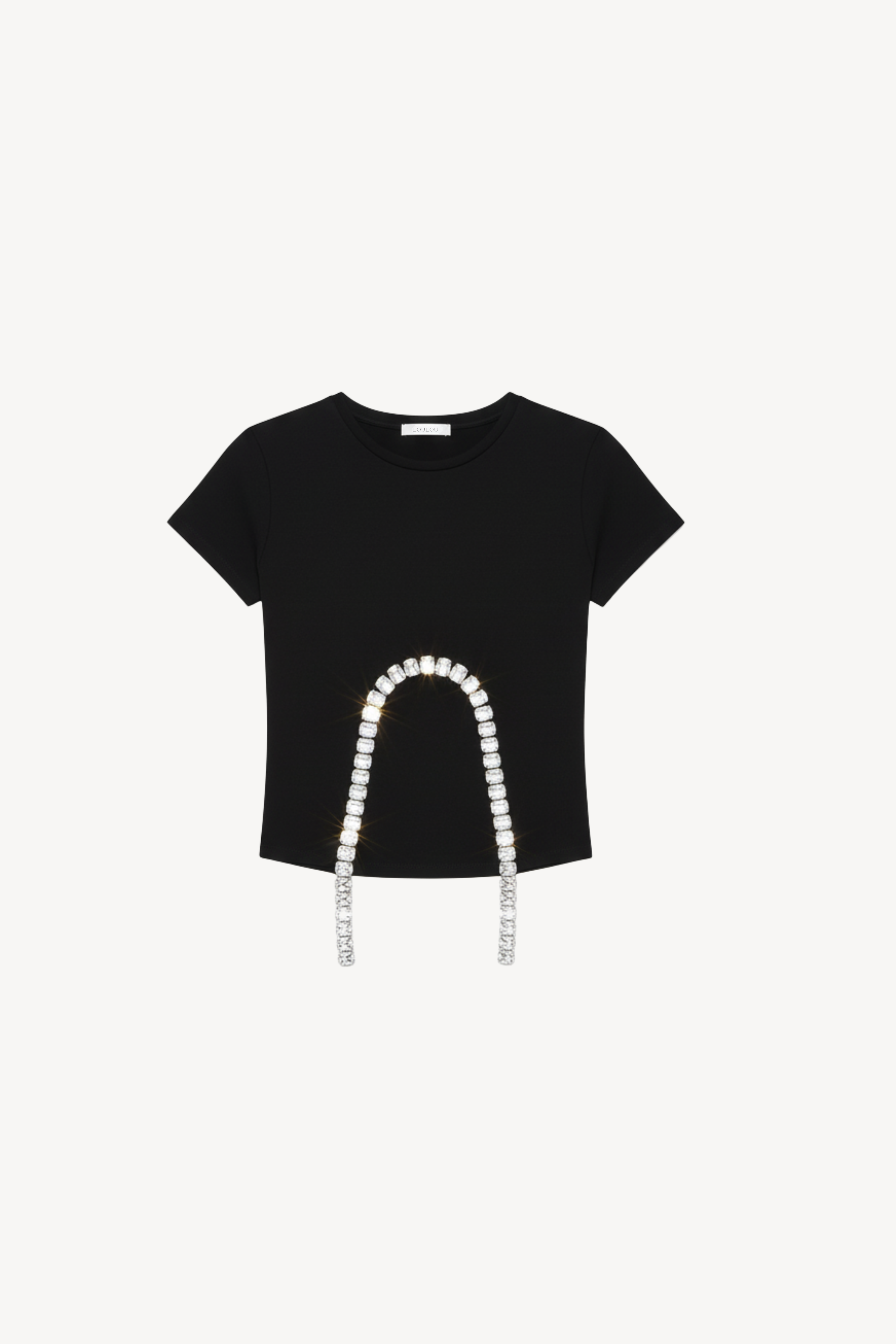 CRYSTAL-TRIM CUT-OUT T-SHIRT
