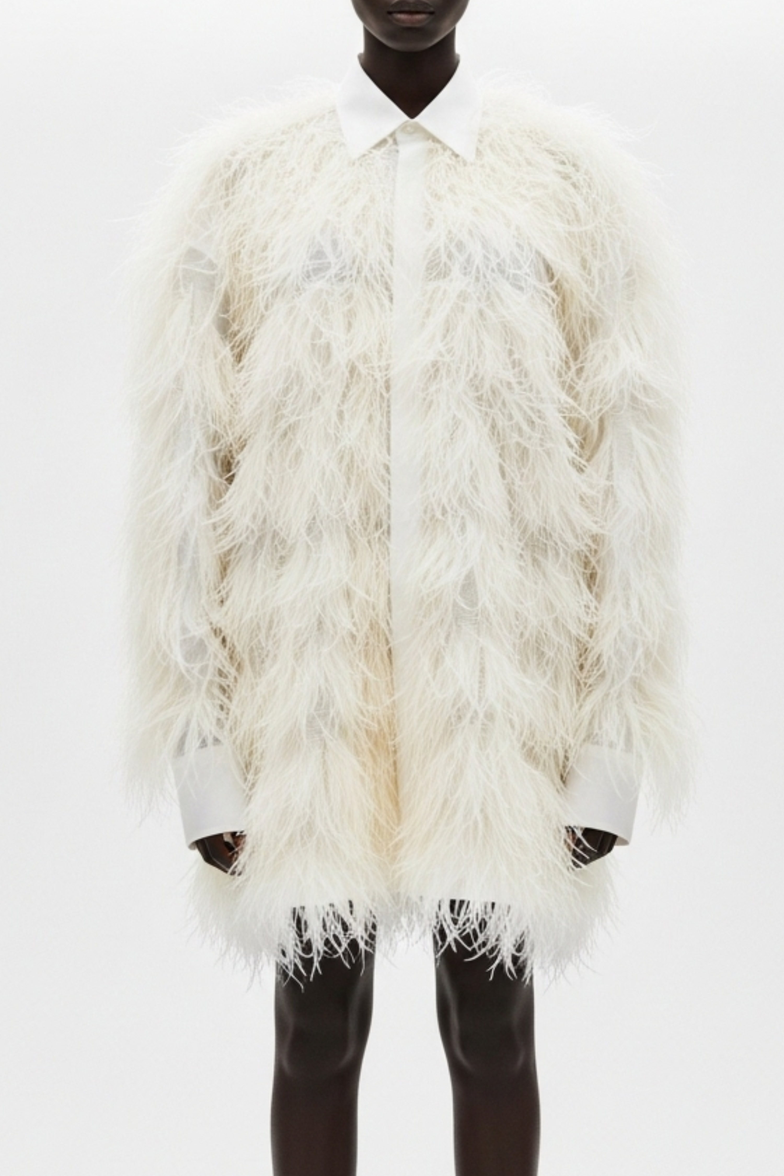 FEATHER SHIRT DRESS