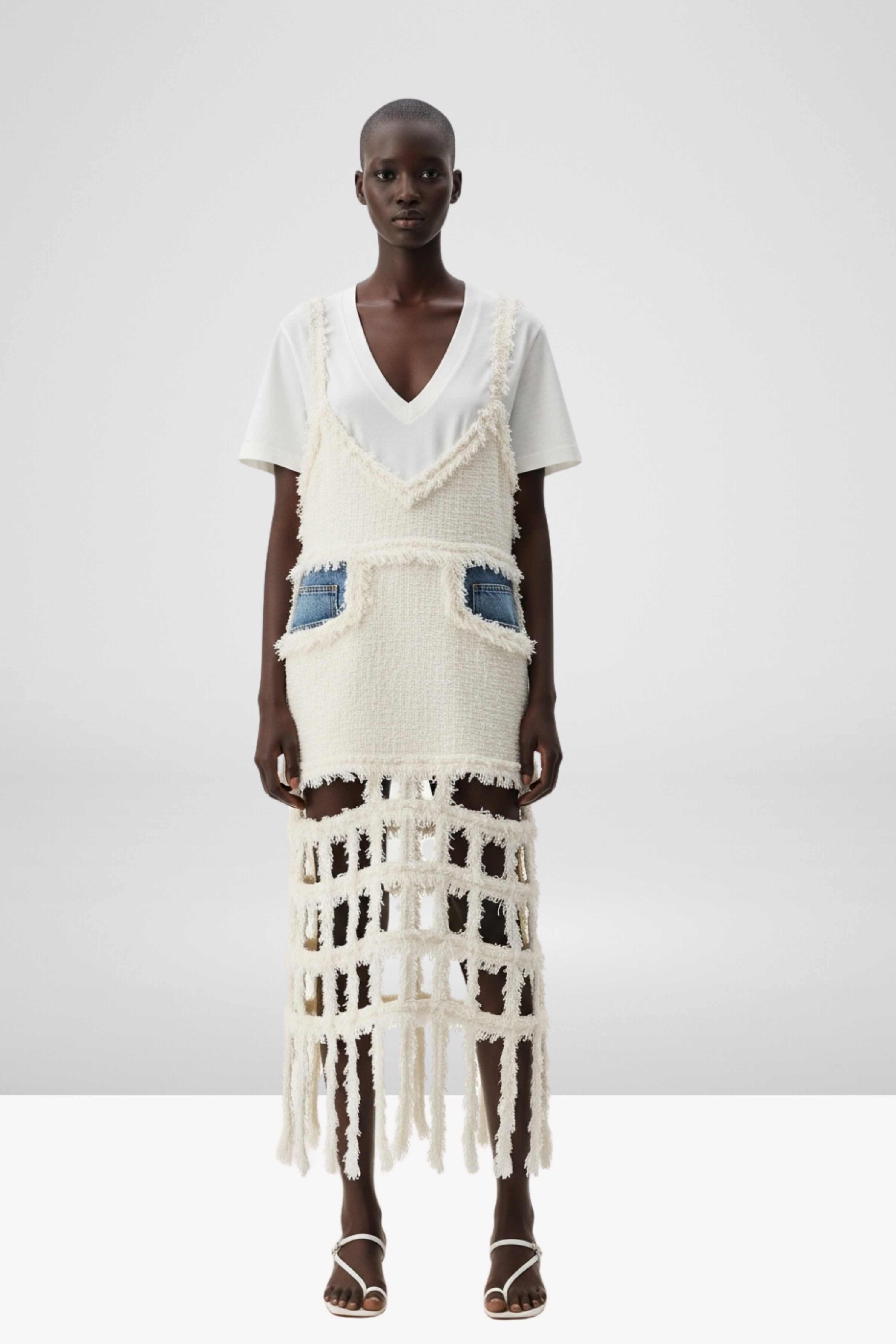 BOUCLÉ FRINGE DRESS