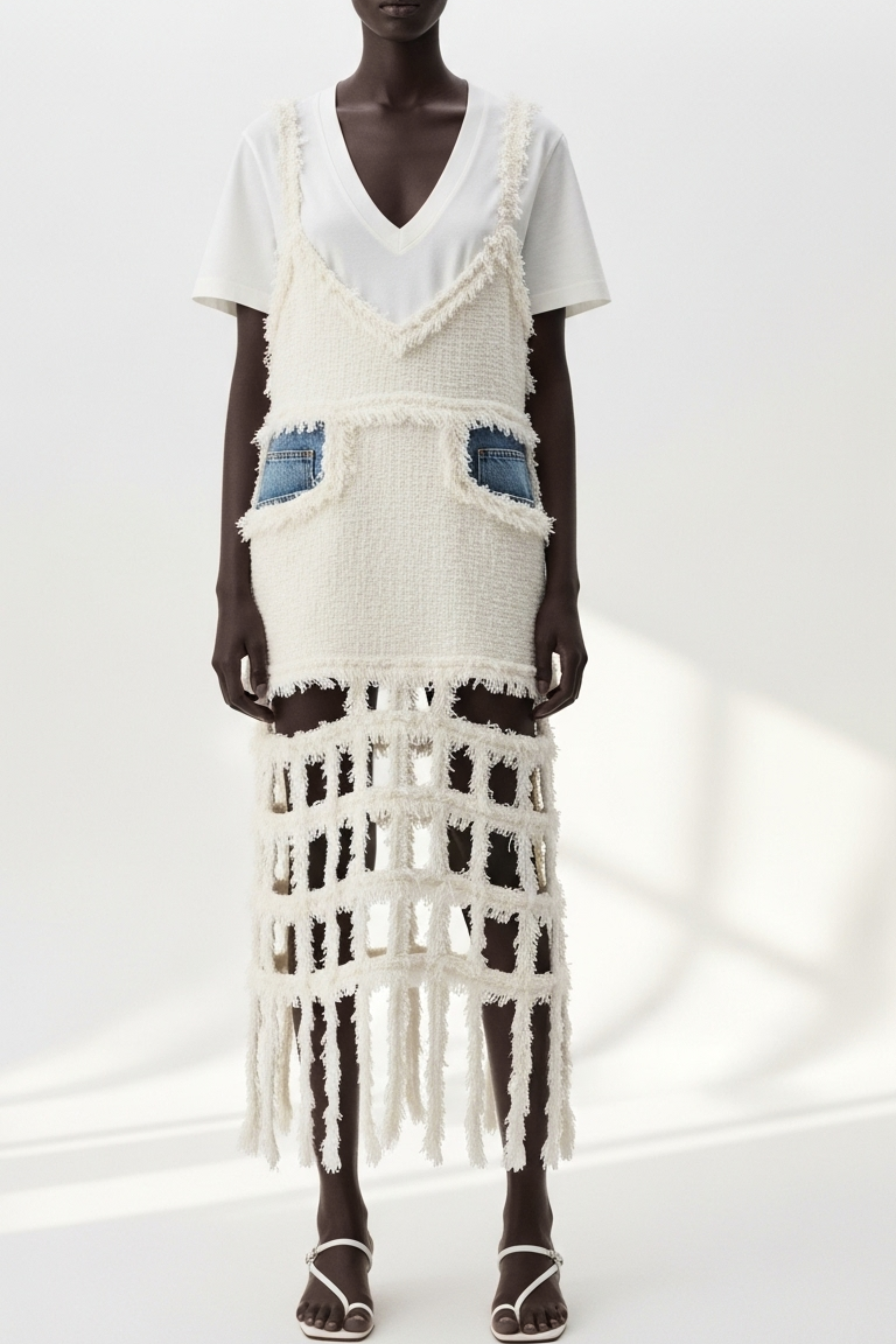 BOUCLÉ FRINGE DRESS