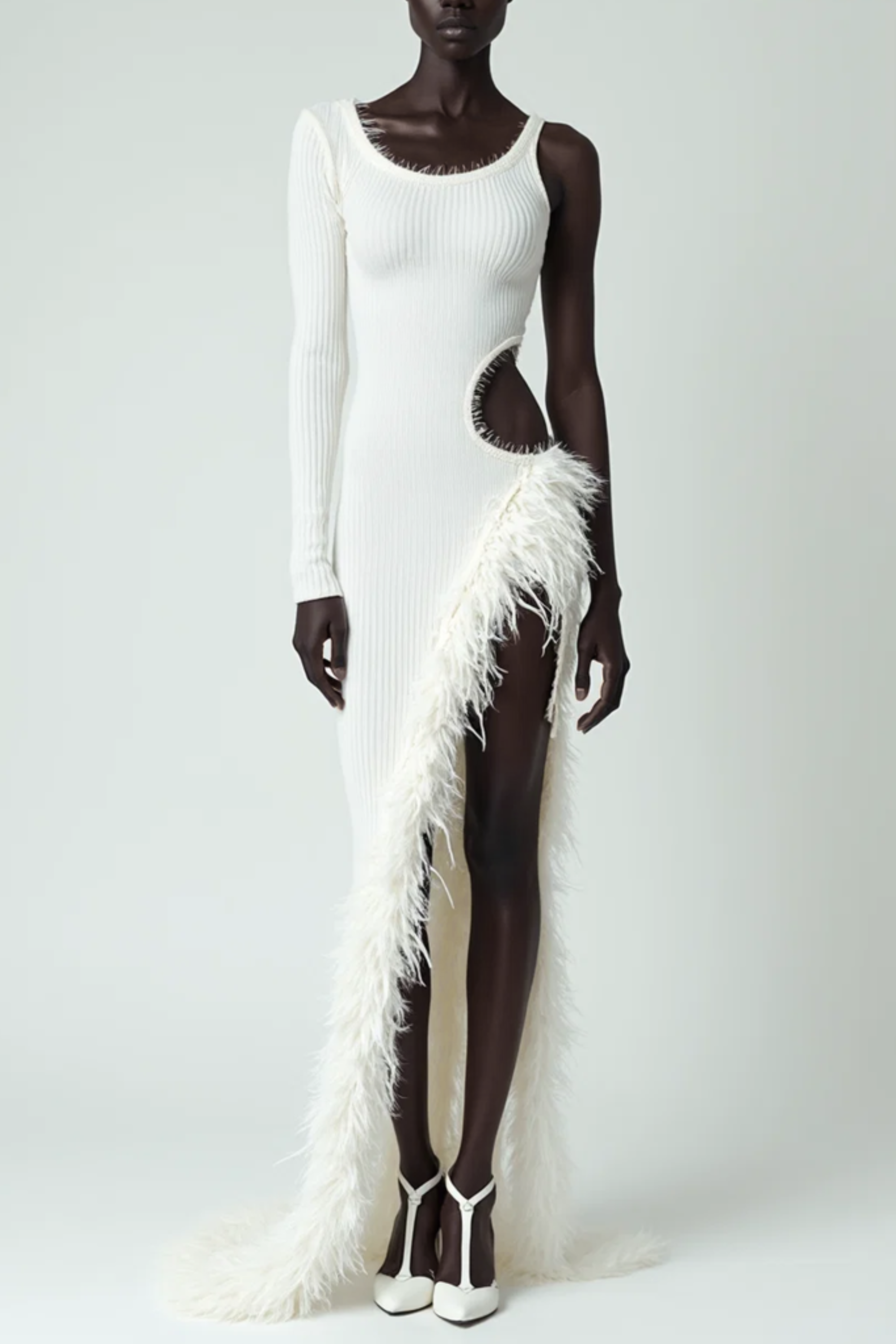 ASYMMETRIC CUT-OUT DRESS