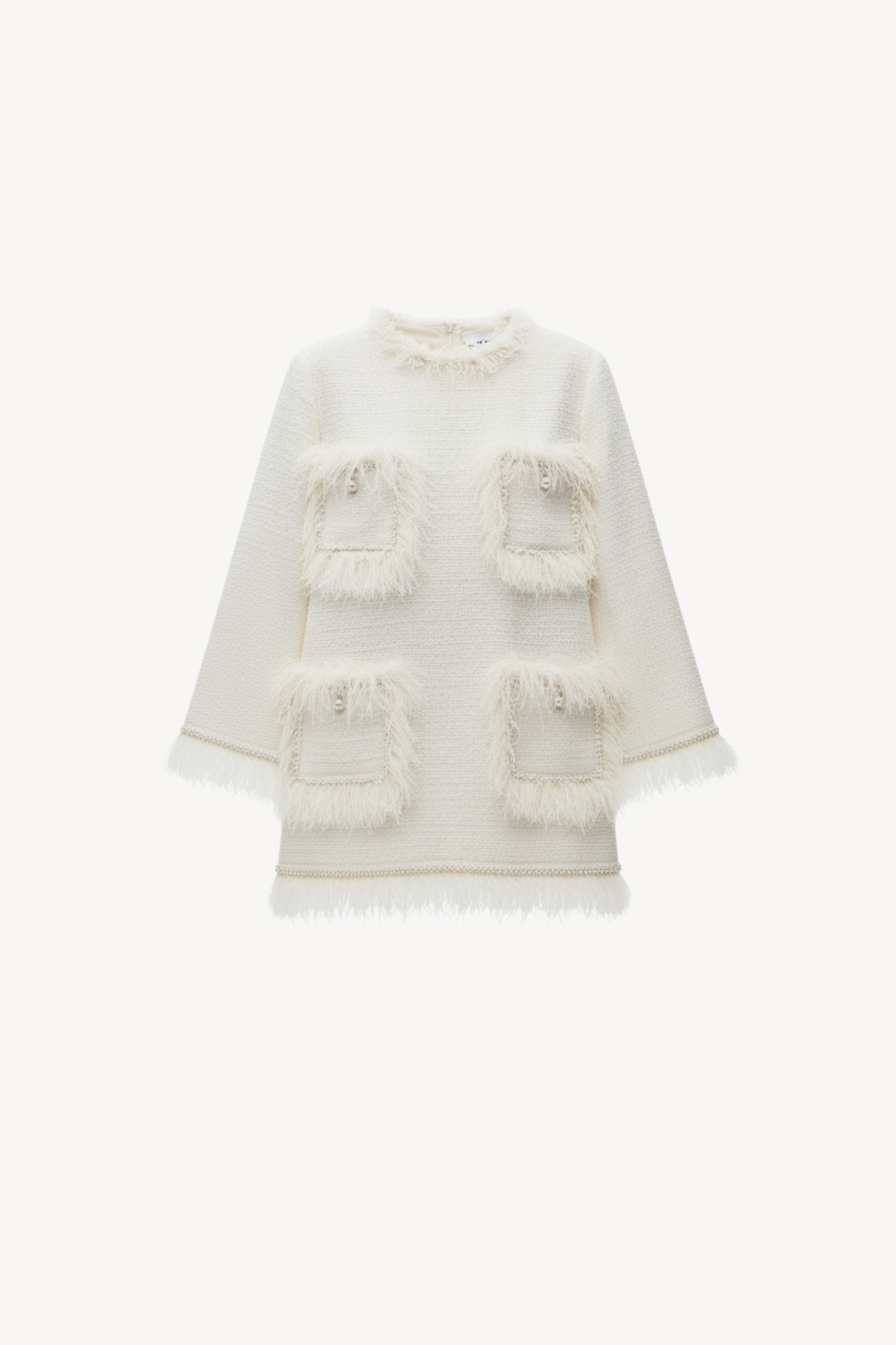 FRINGE-TRIM MINI DRESS