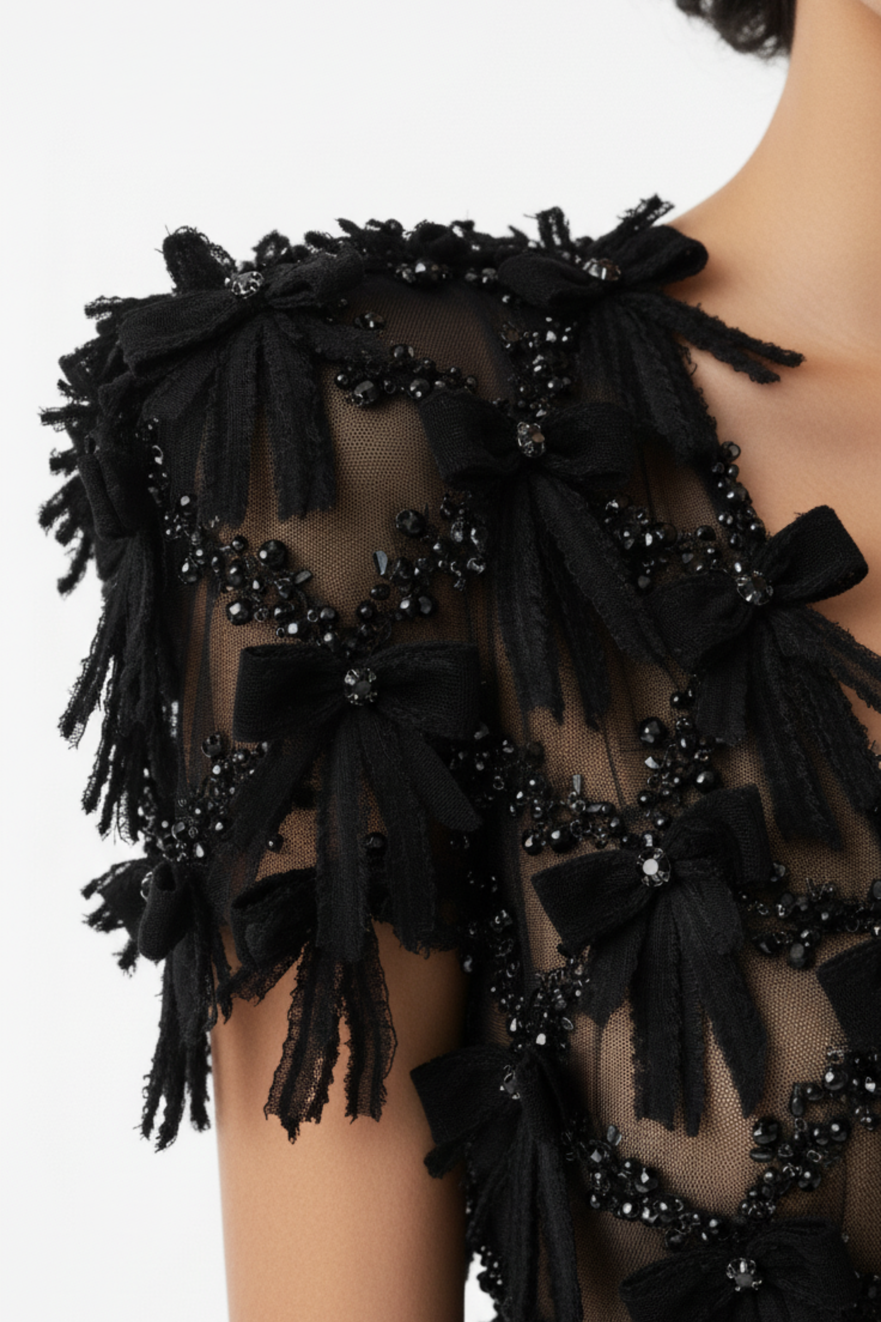 BLACK BOW MAXI DRESS