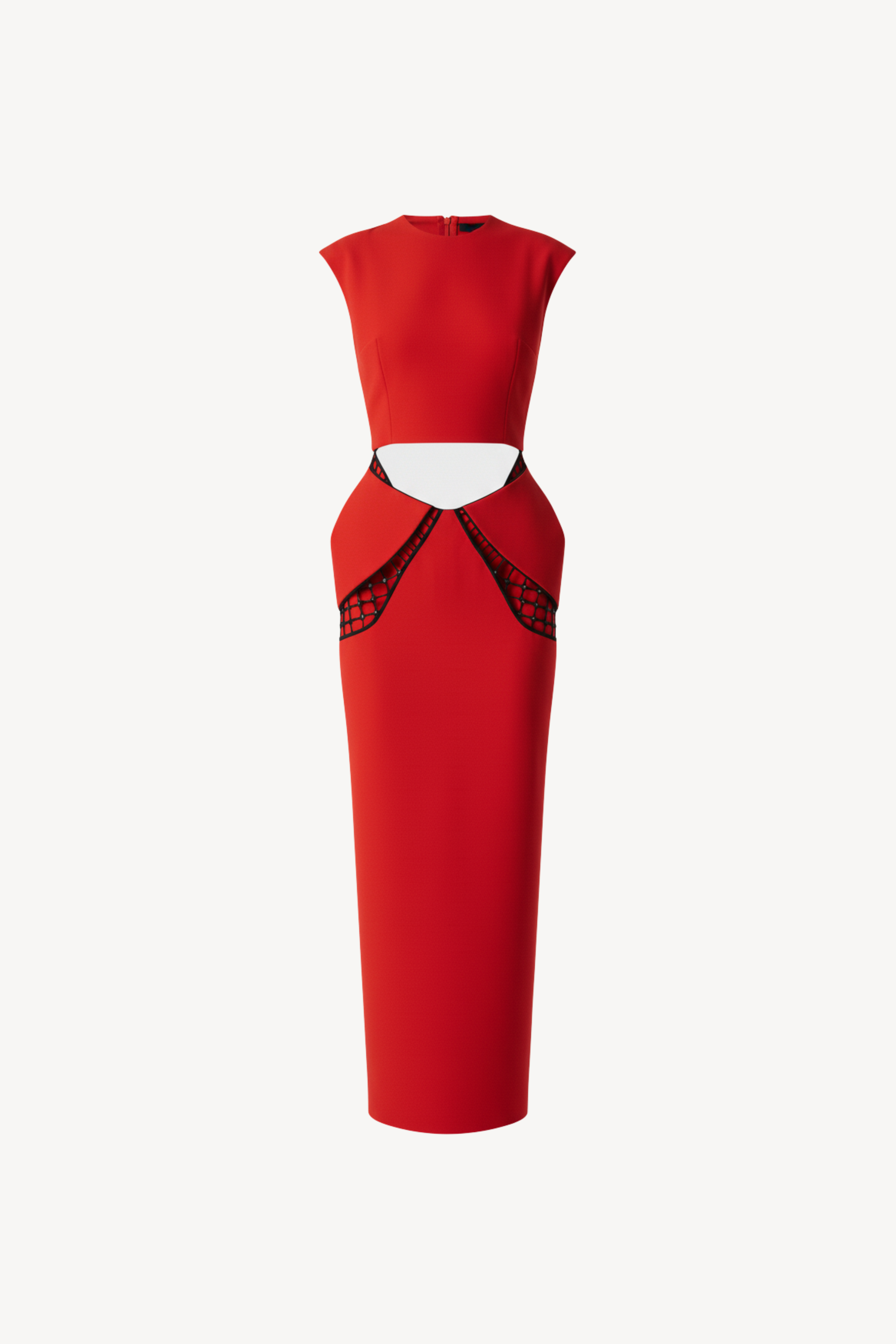 CUT-OUT CRÊPE DRESS