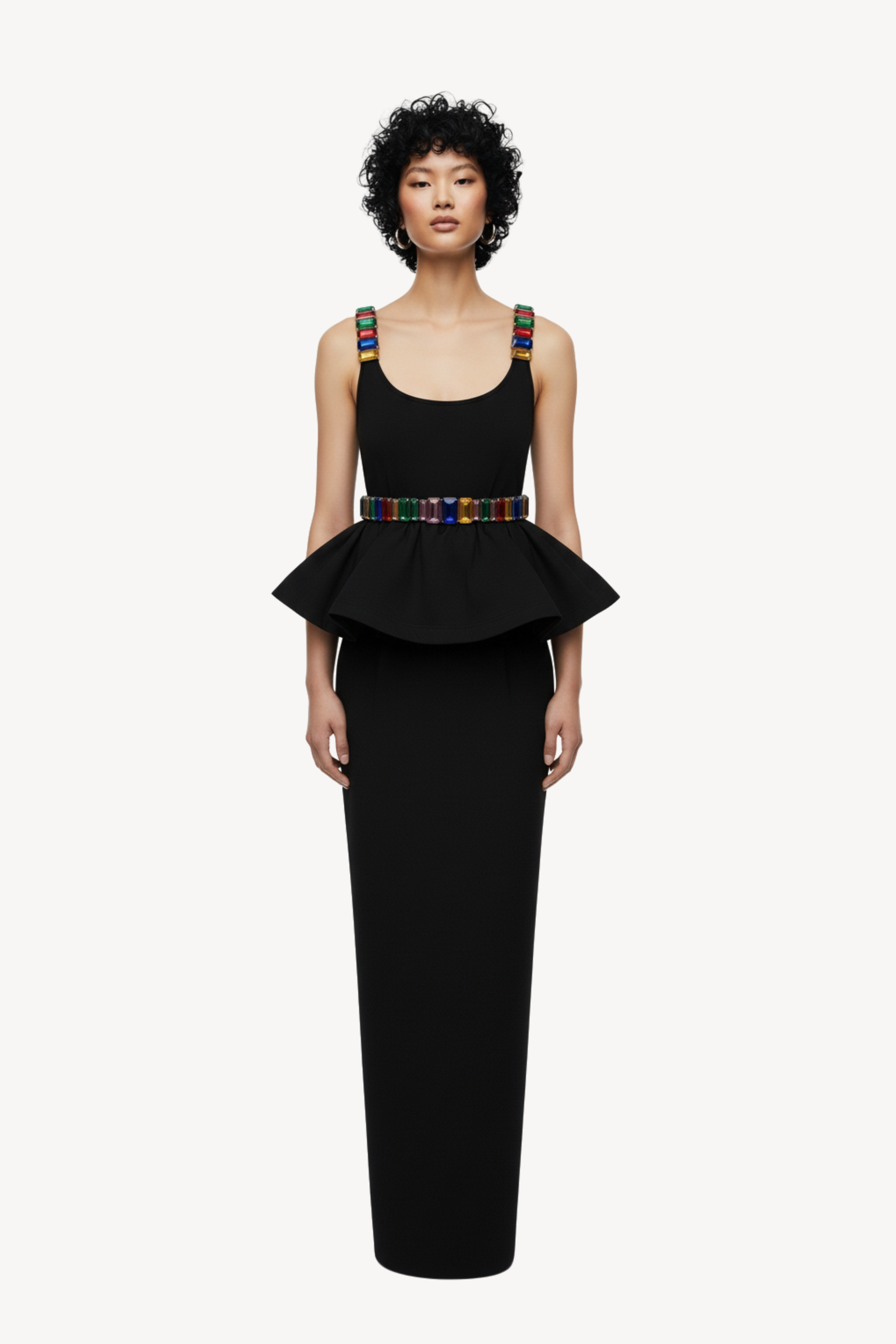 PEPLUM CRYSTAL DRESS