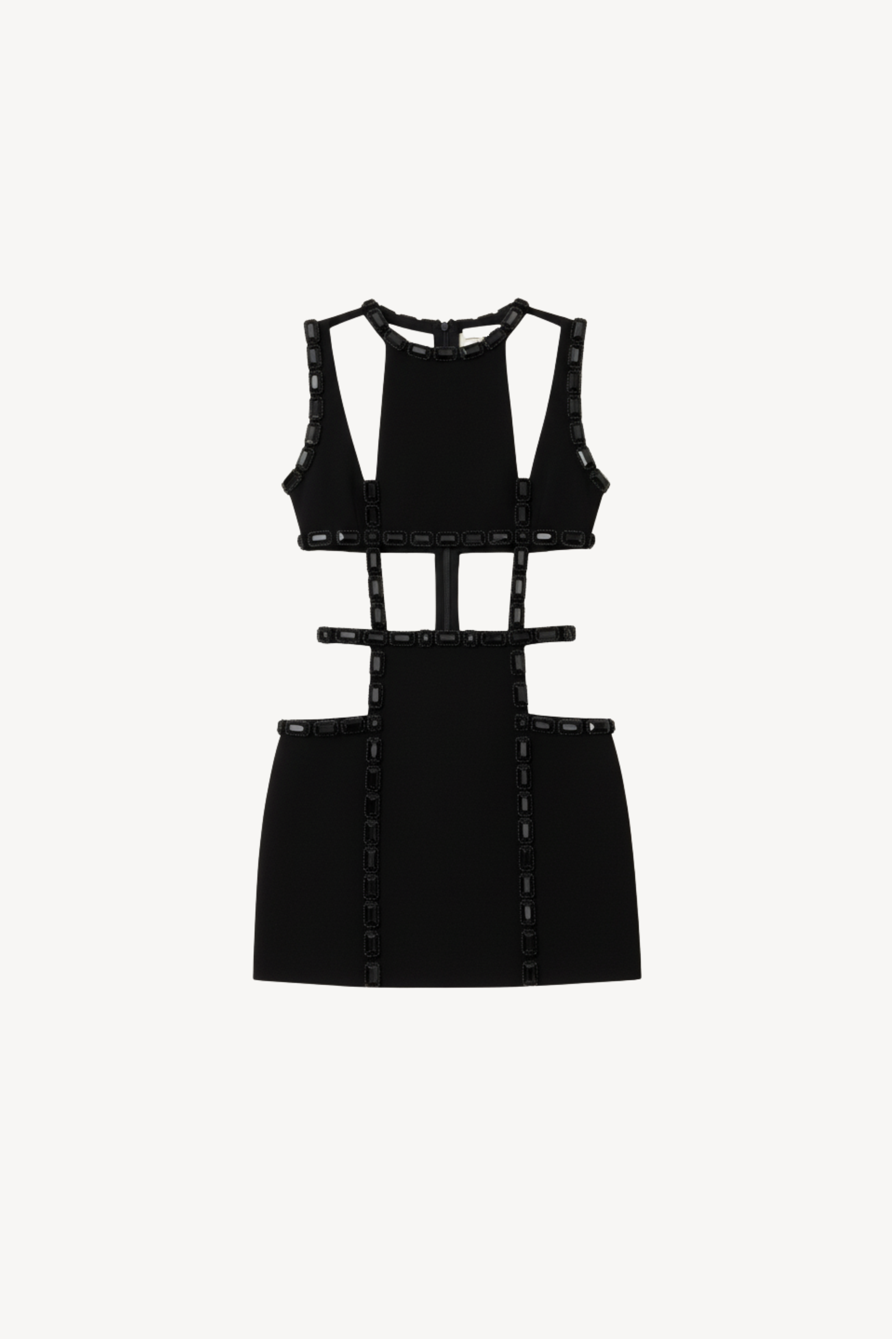 CRYSTAL STRAP MINI DRESS