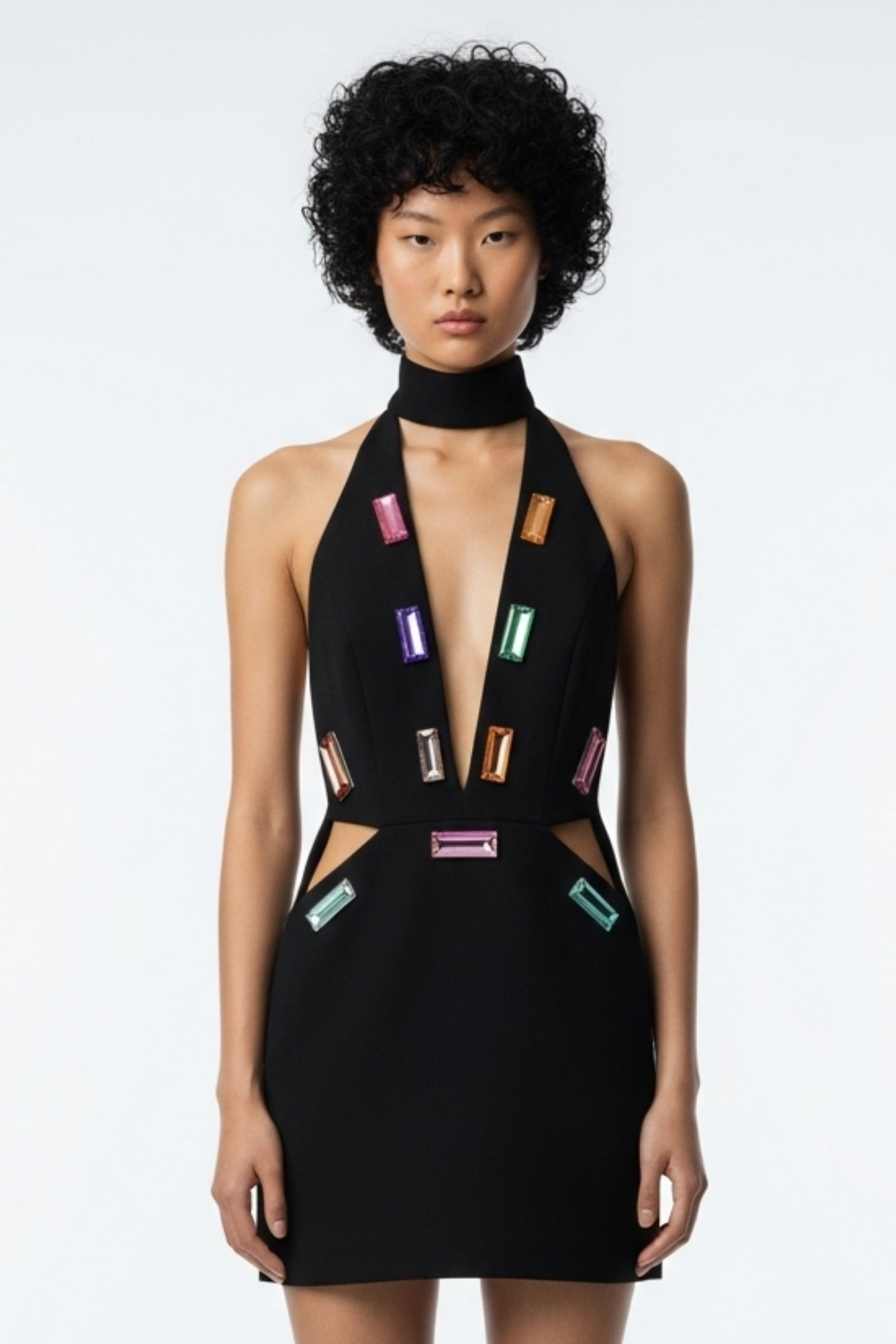 MULTICOLOUR CRYSTAL DRESS