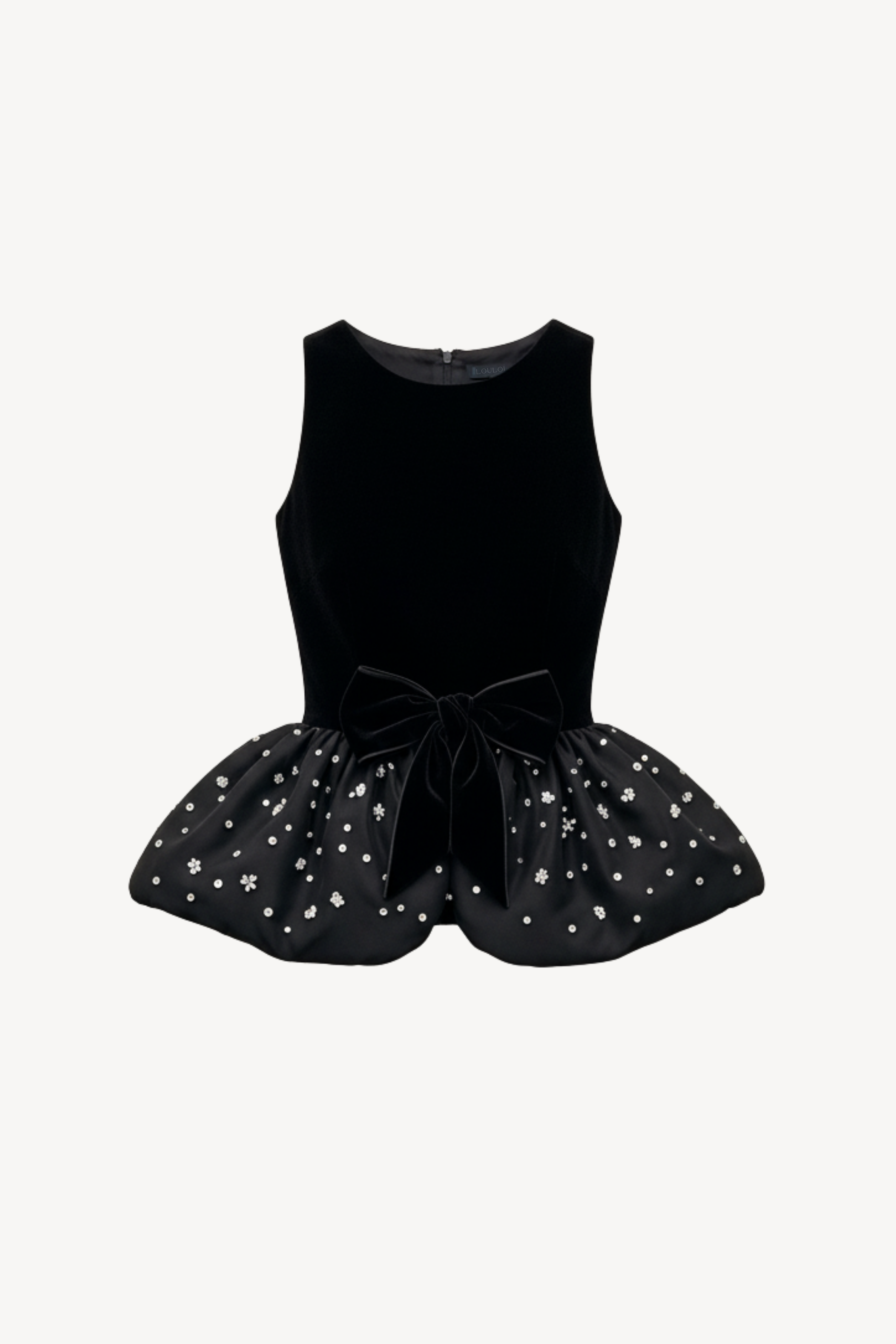 CRYSTAL-PEPLUM TOP