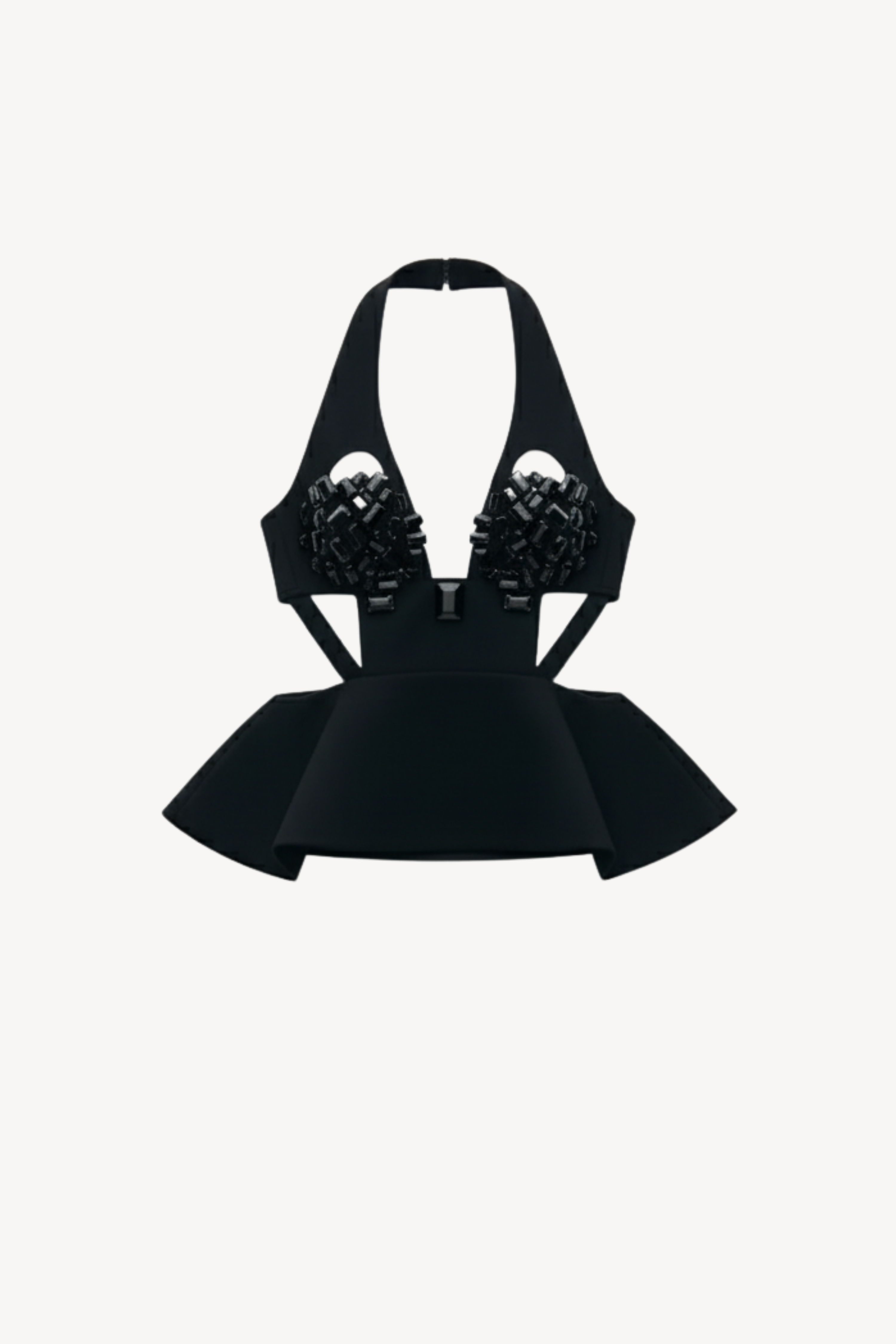 HALTER PEPLUM TOP