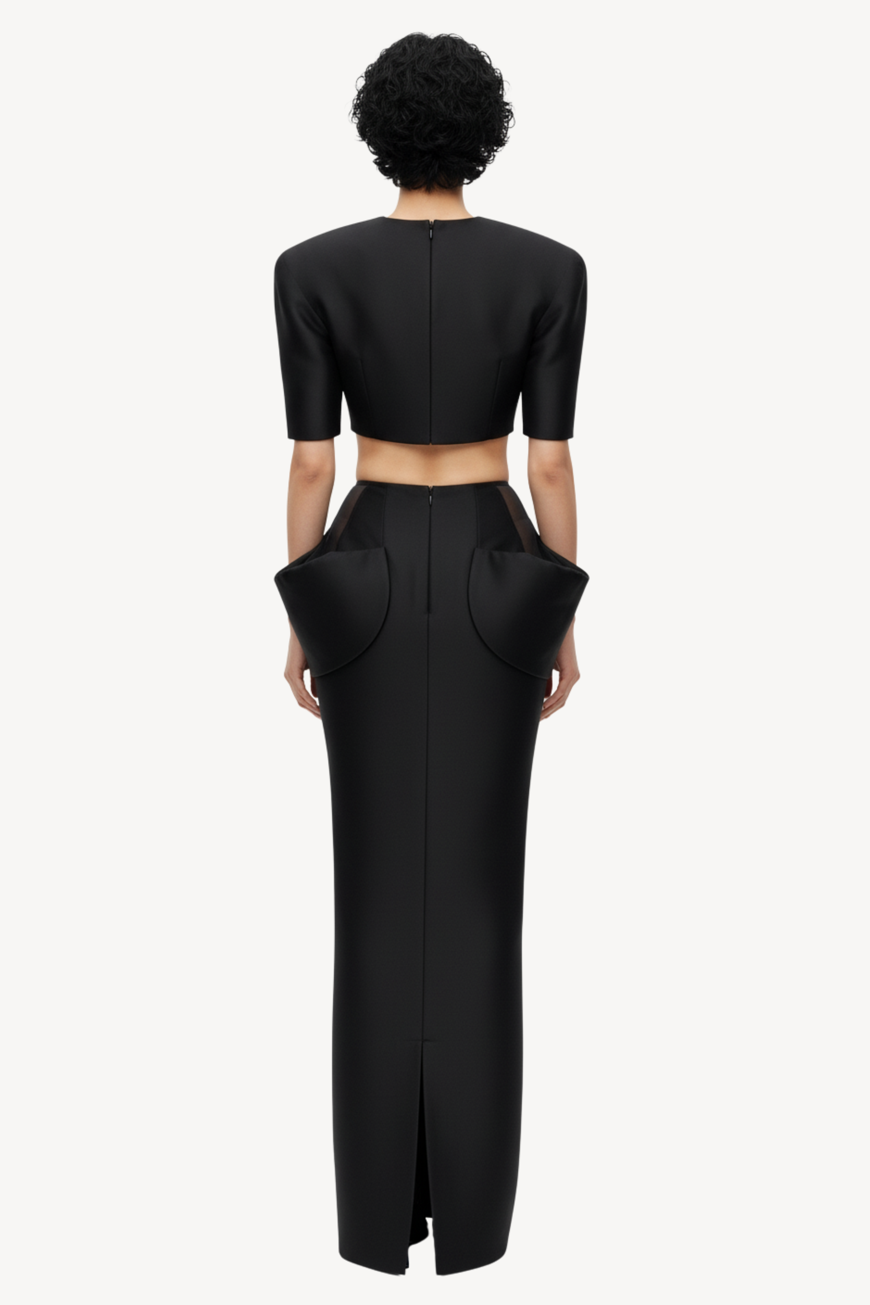 SILK TAFFETA CROP TOP