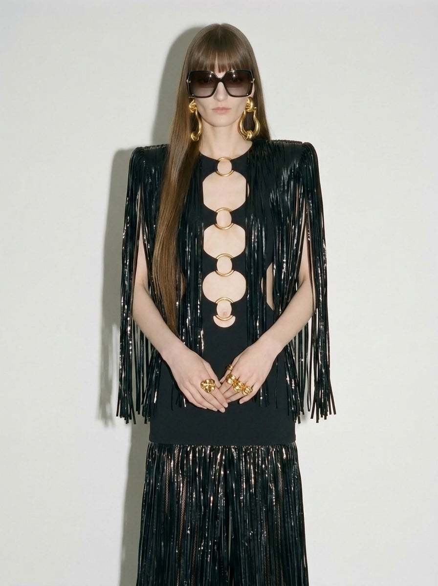 Fringed Maxi Dress