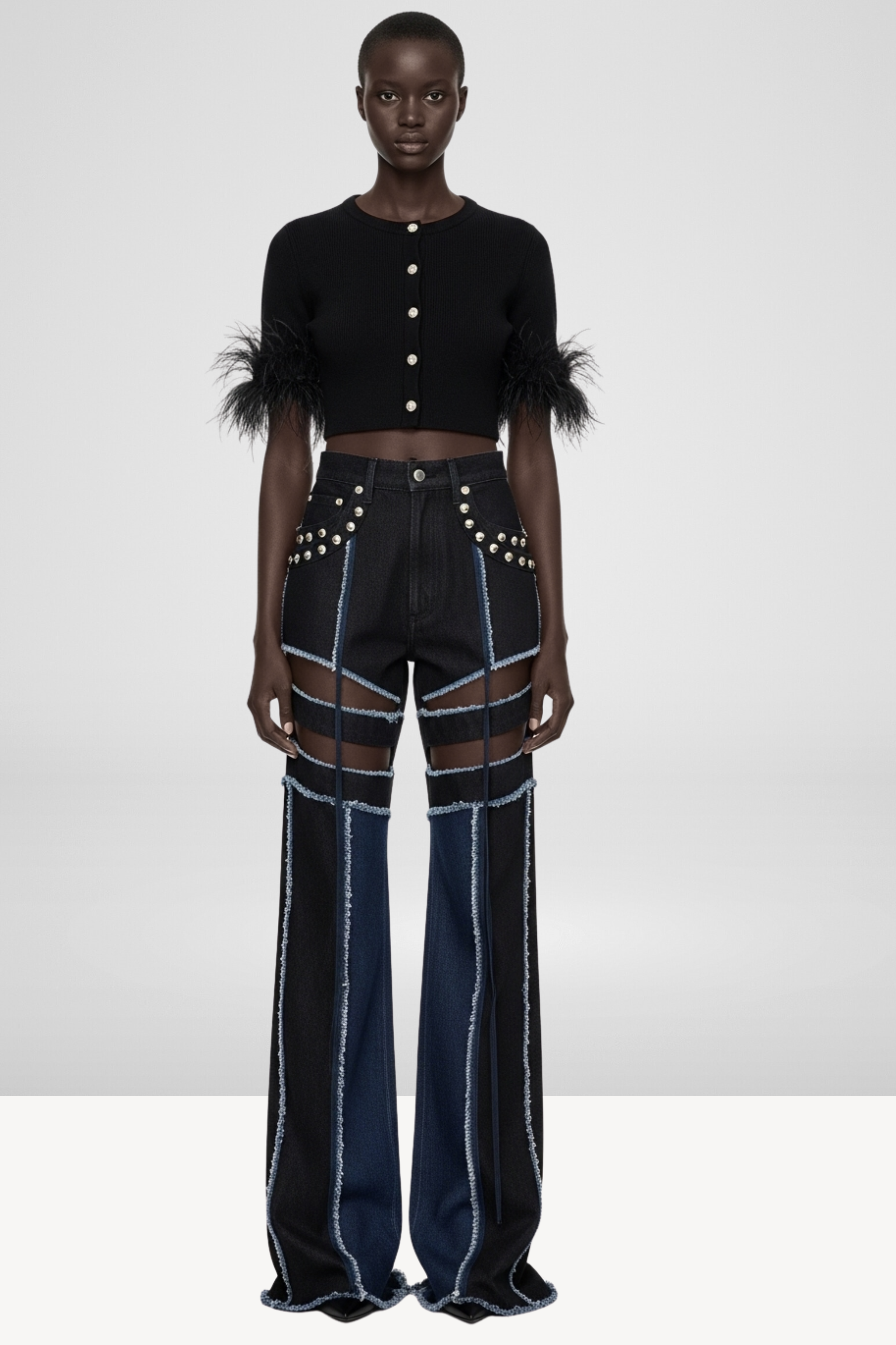 DENIM CUT-OUT JEANS