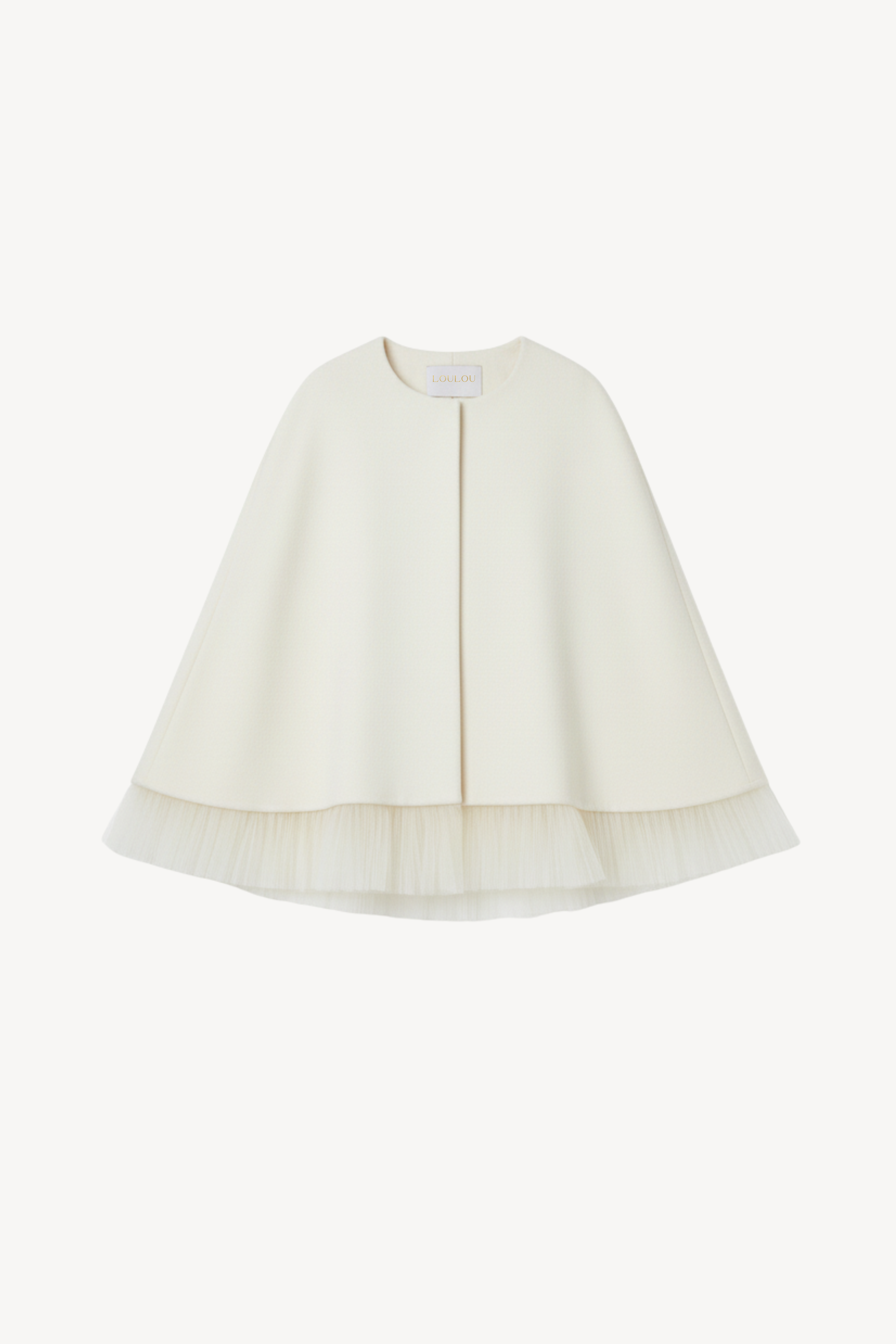 IVORY WOOL CAPE