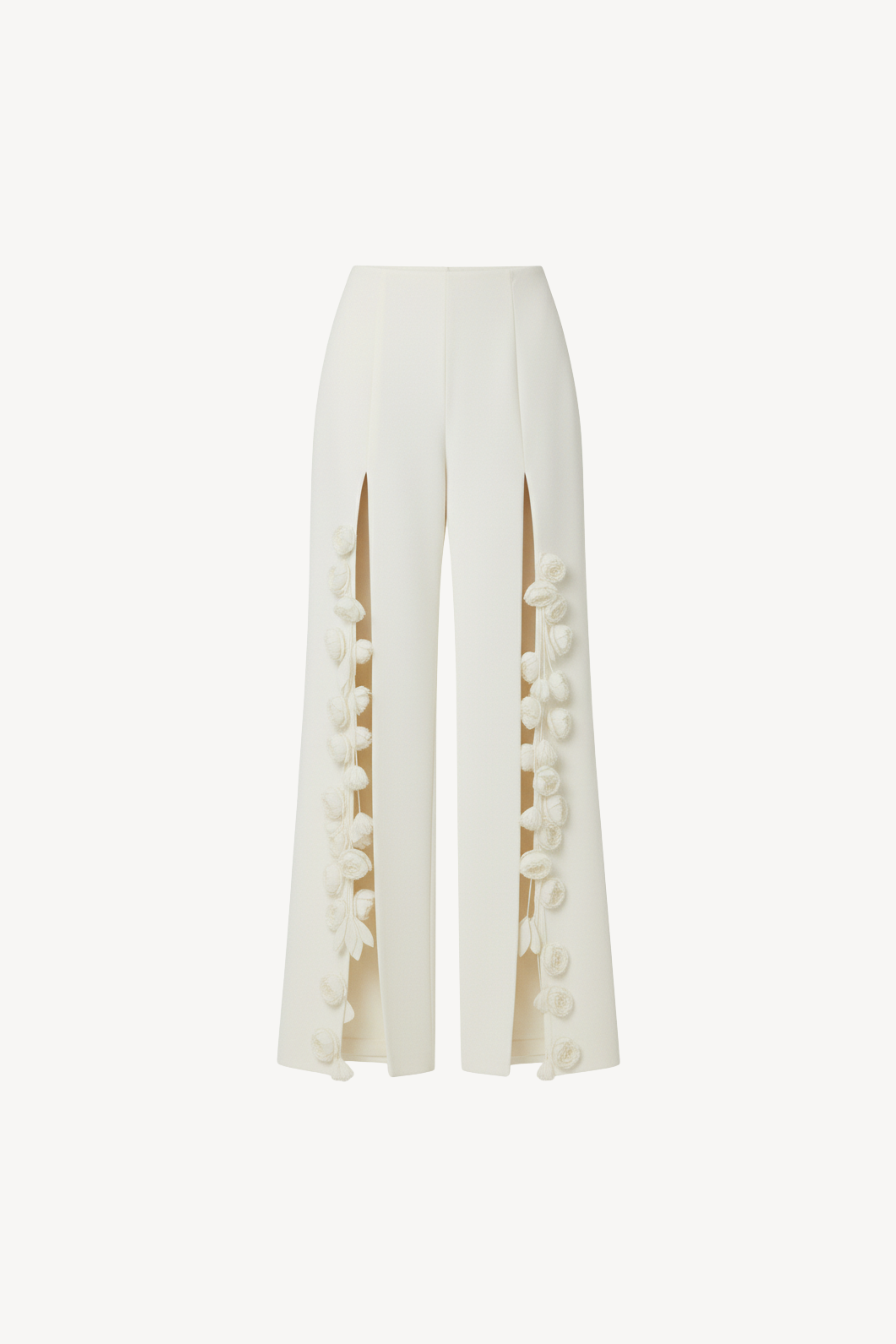 IVORY CRÊPE ROSE TROUSERS