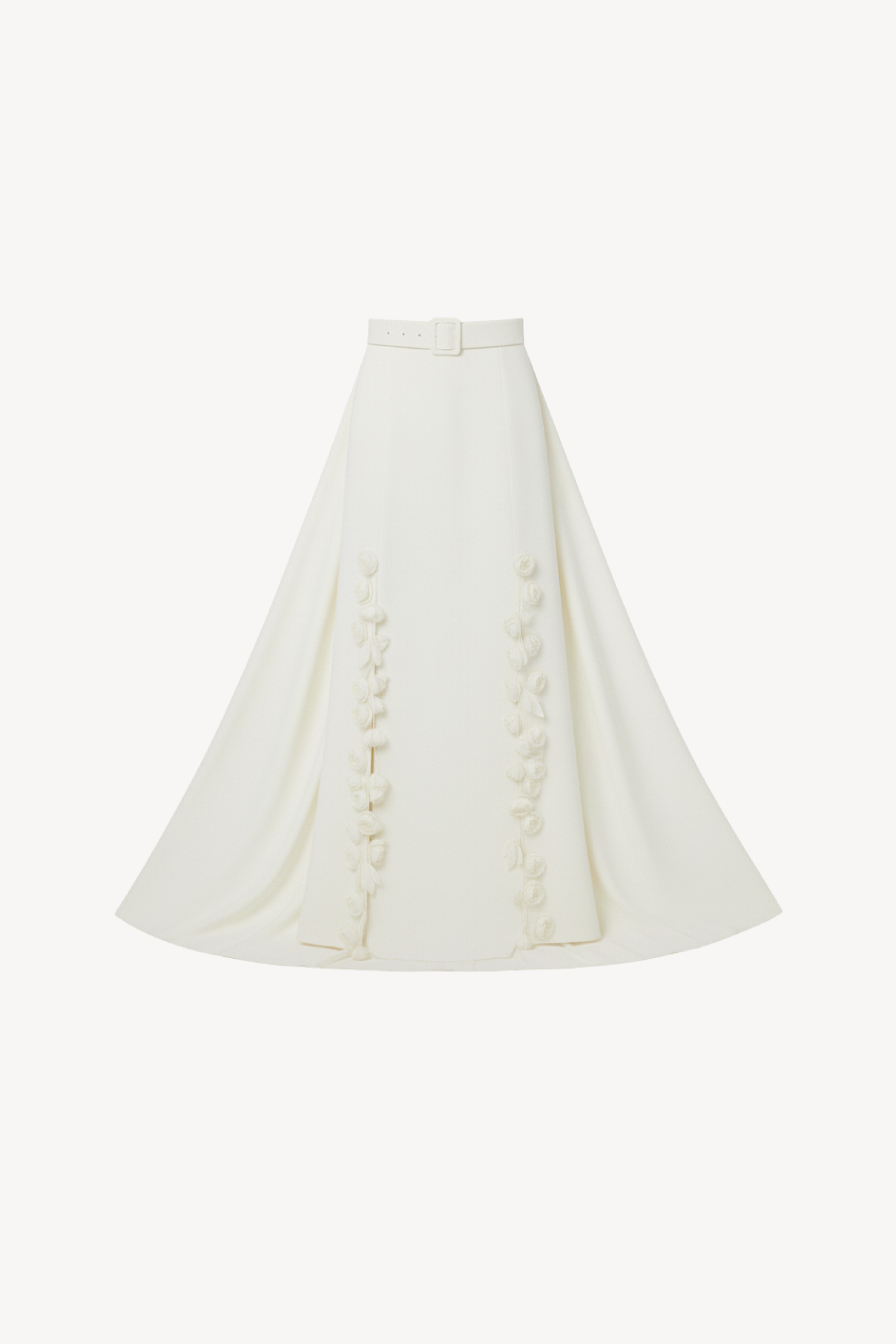 IVORY CRÊPE ROSE SKIRT